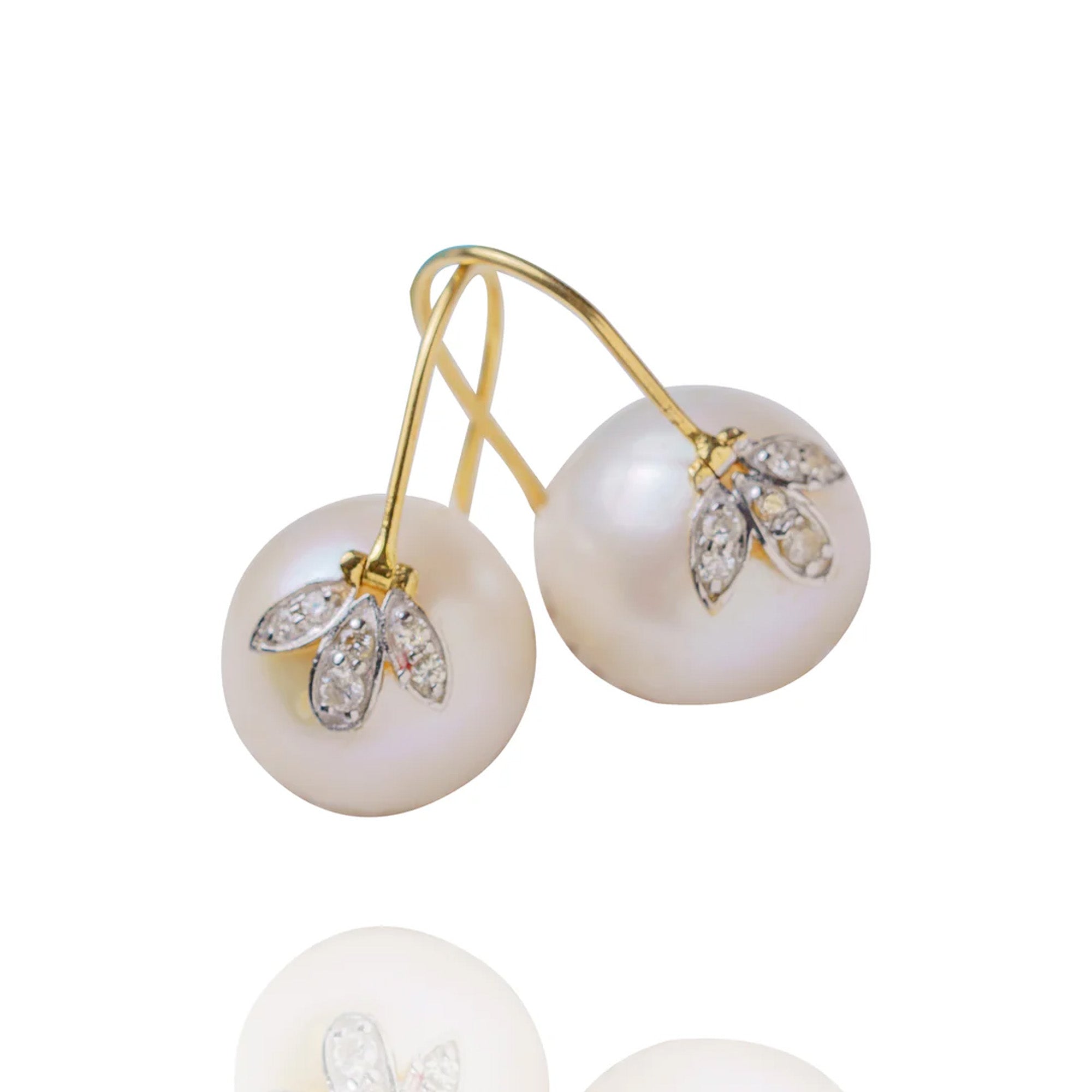 Perle Floral Diamond Earrings