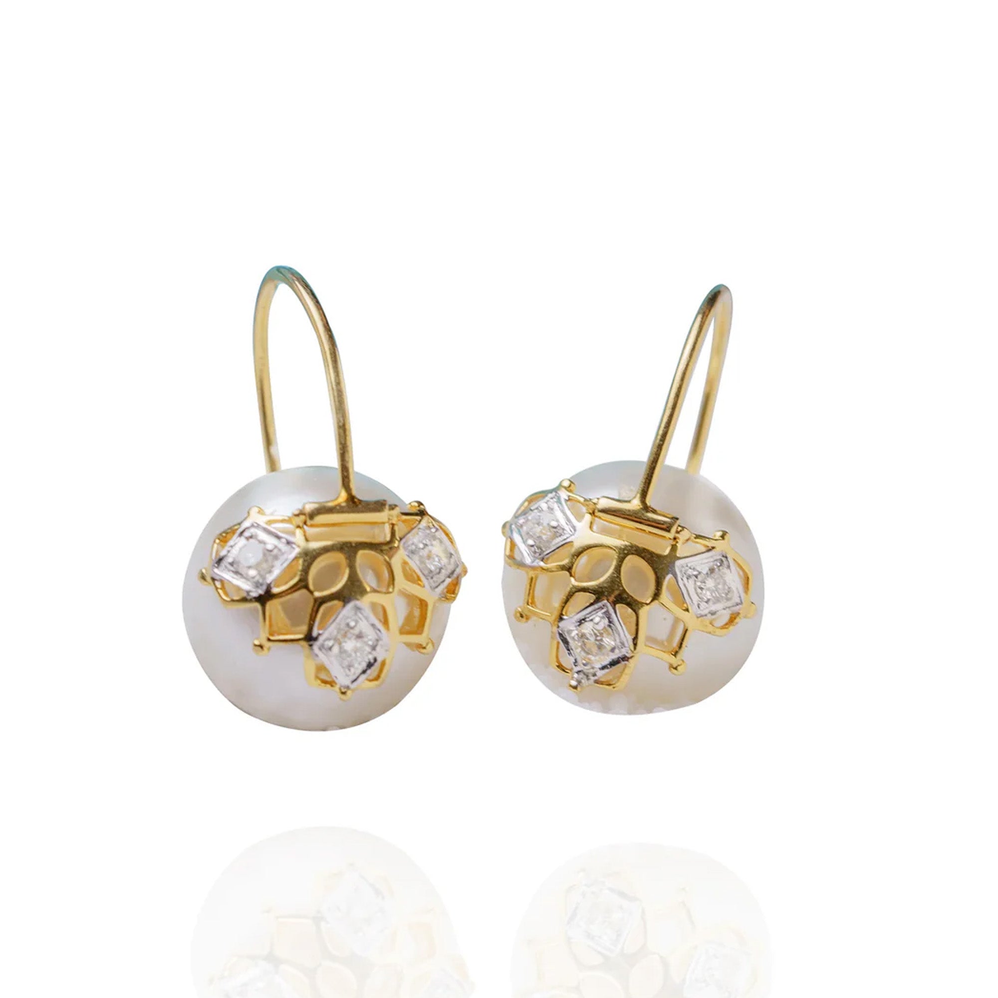 Perle Mesh Diamond Earrings