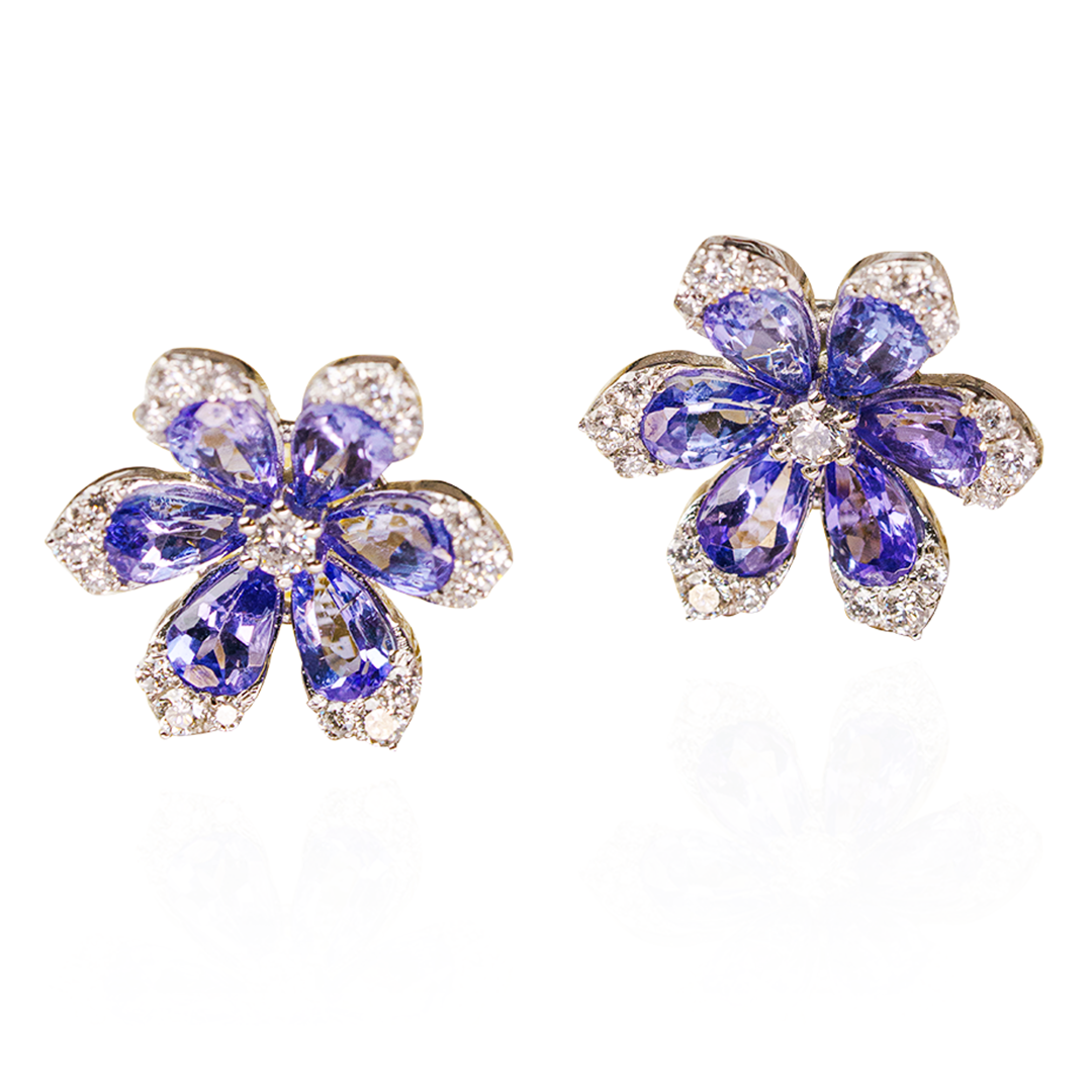 Mini Fiora Tanzanite Earrings