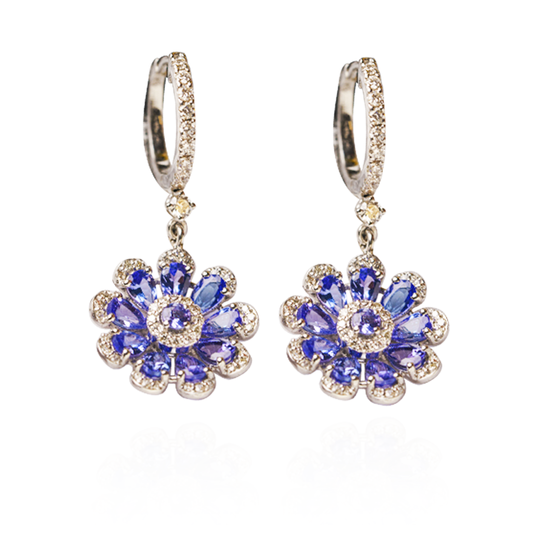 Fiora Tanzanite Hanging Earrings