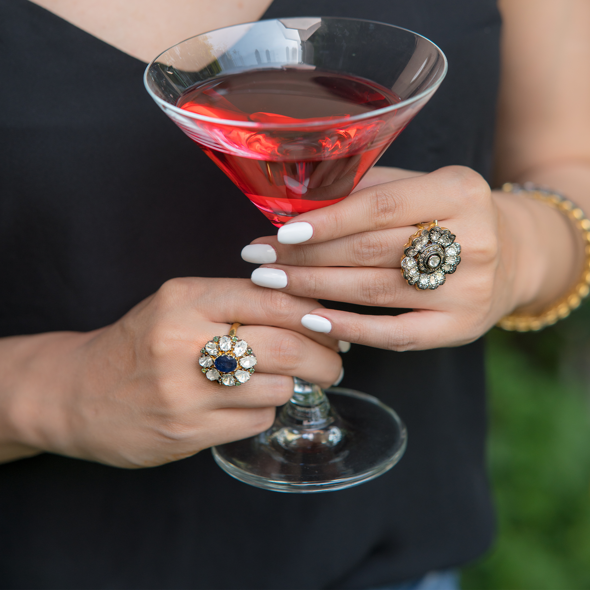 Tas Signature Polki Sapphire Ring
