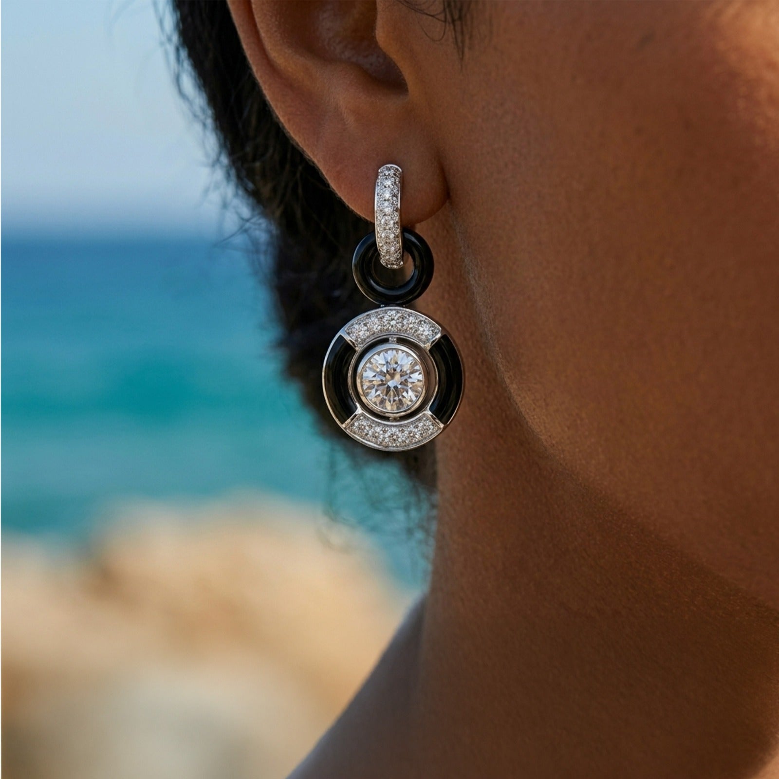 Shadows in Bloom Diamond Earrings