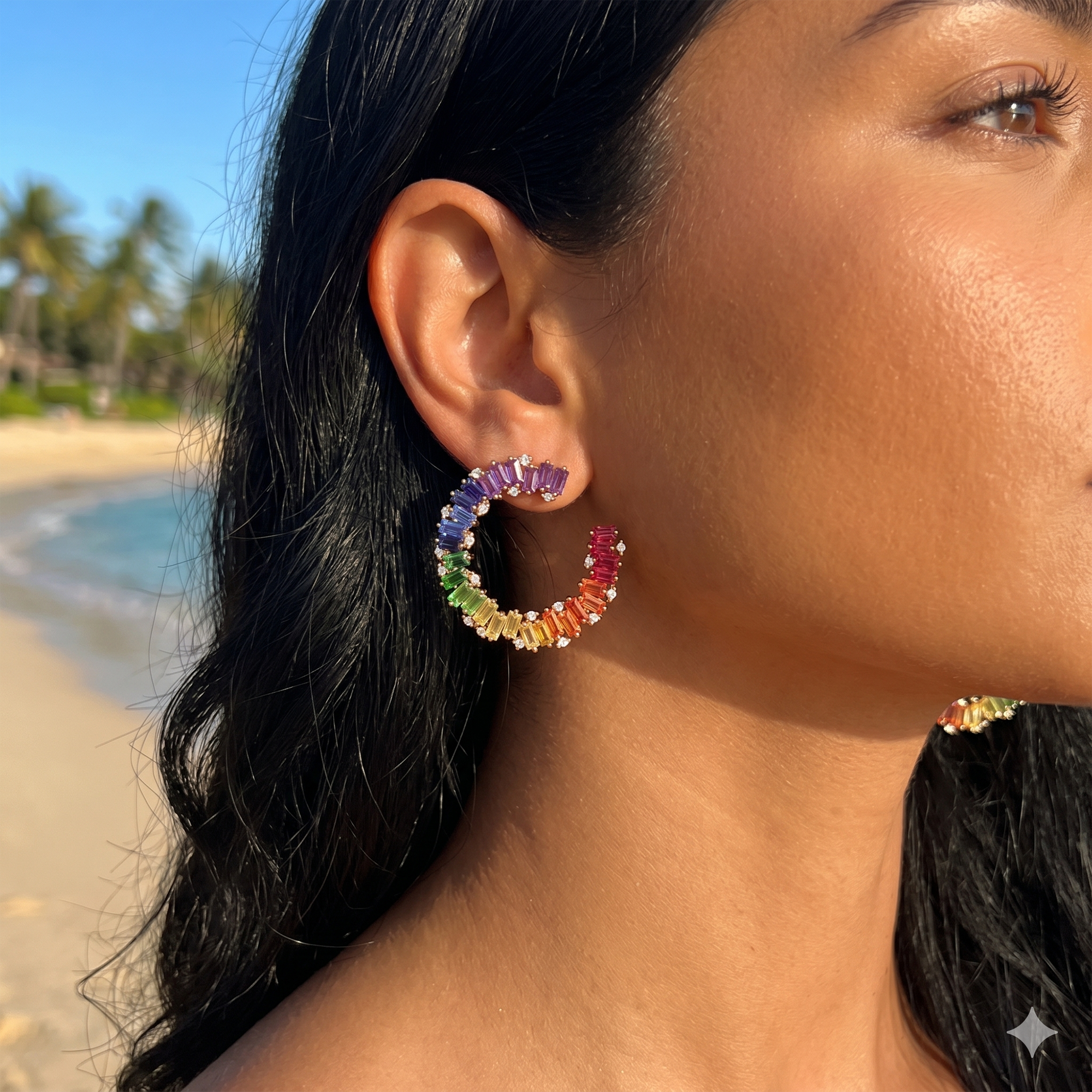 Skyline Crescents Hoop Earrings