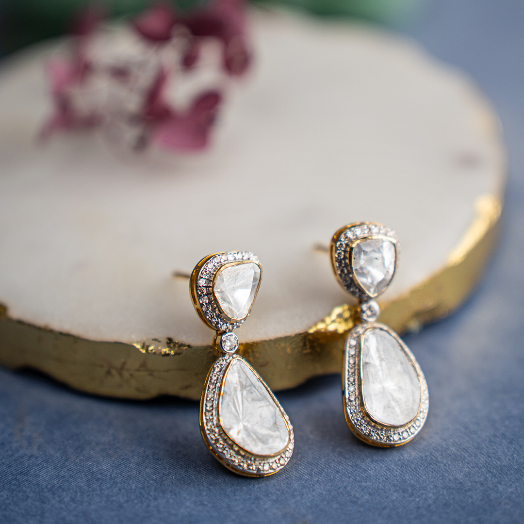 Starlight Polki Diamond Earrings