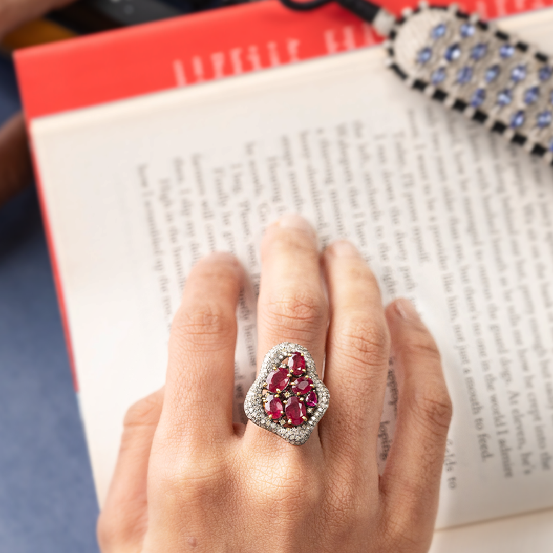 Rufina diamond ruby Ring