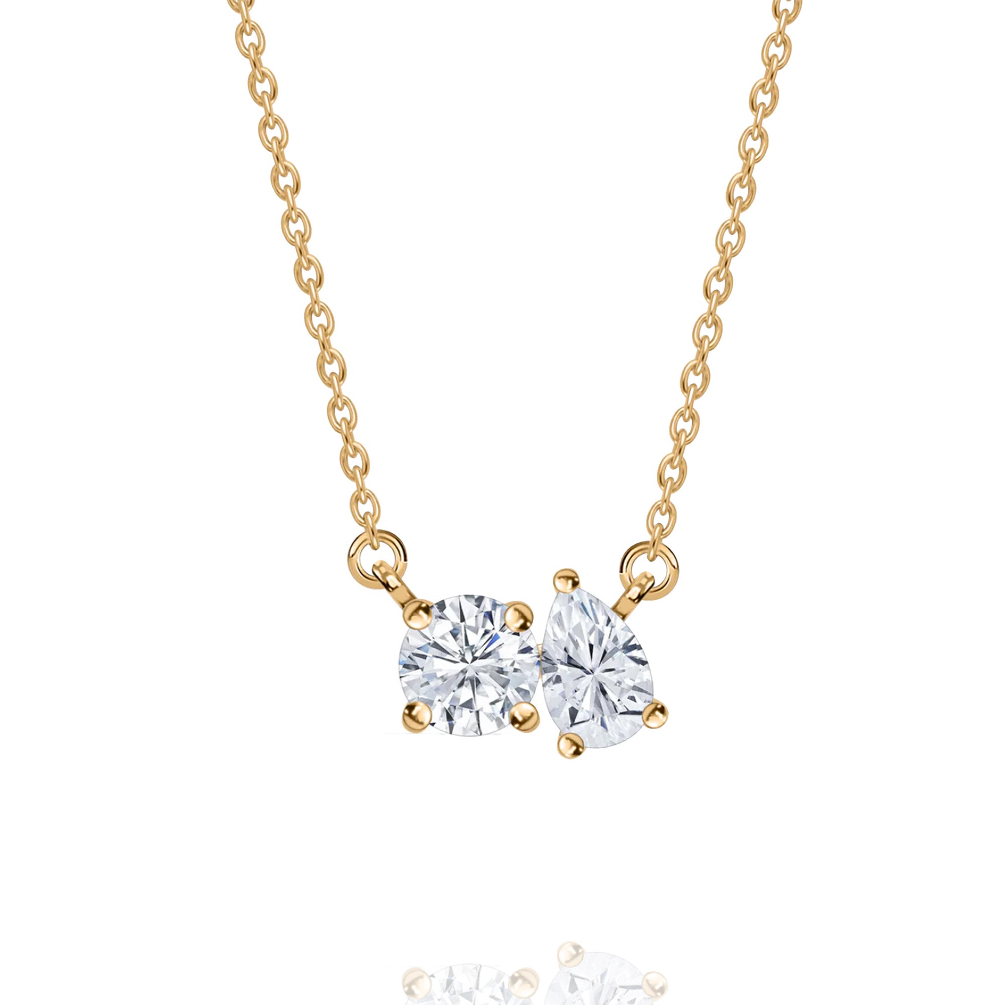 toi et moi lab-grown solitaire Harmonie pendant