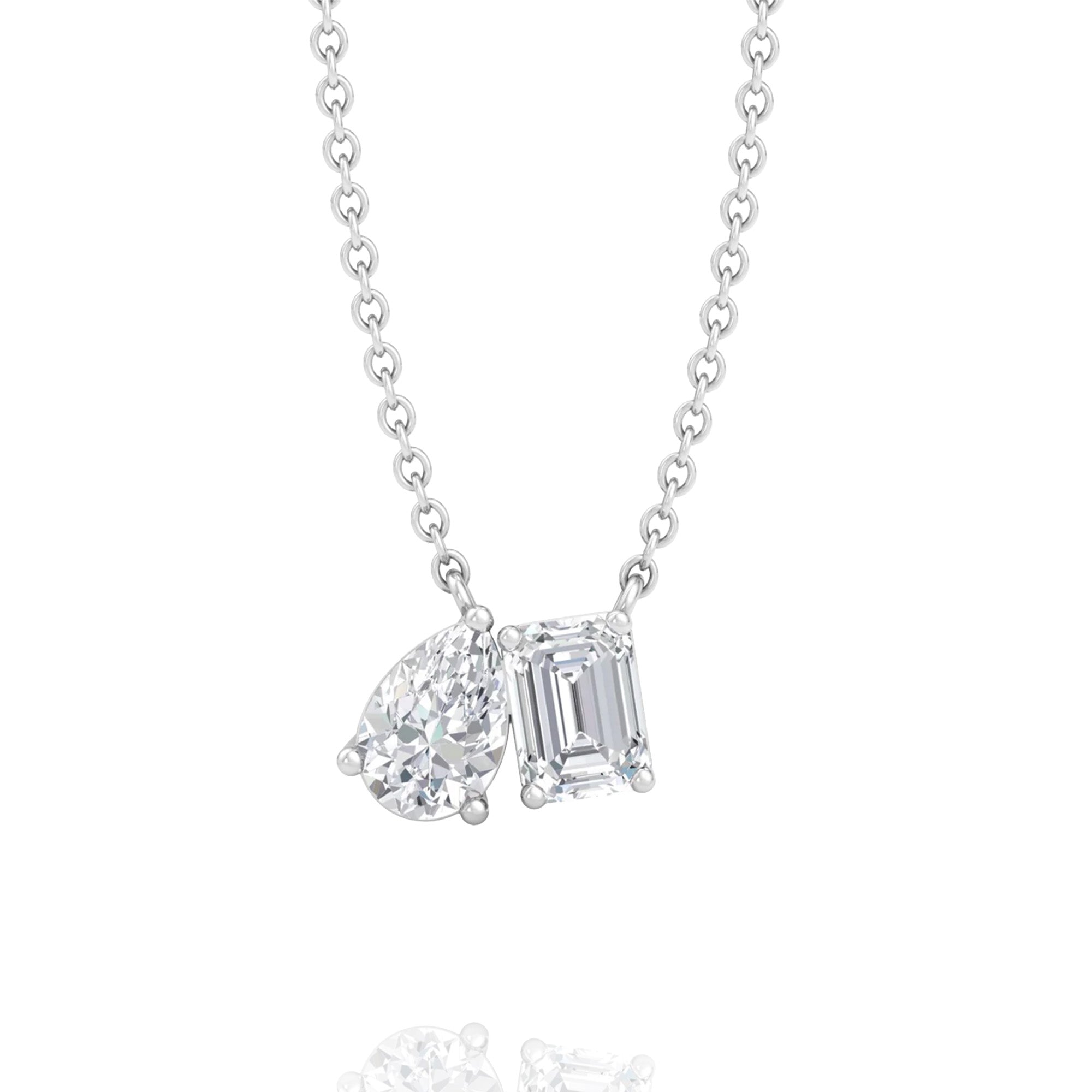 toi et moi lab grown  Solitaire Solenne pendant
