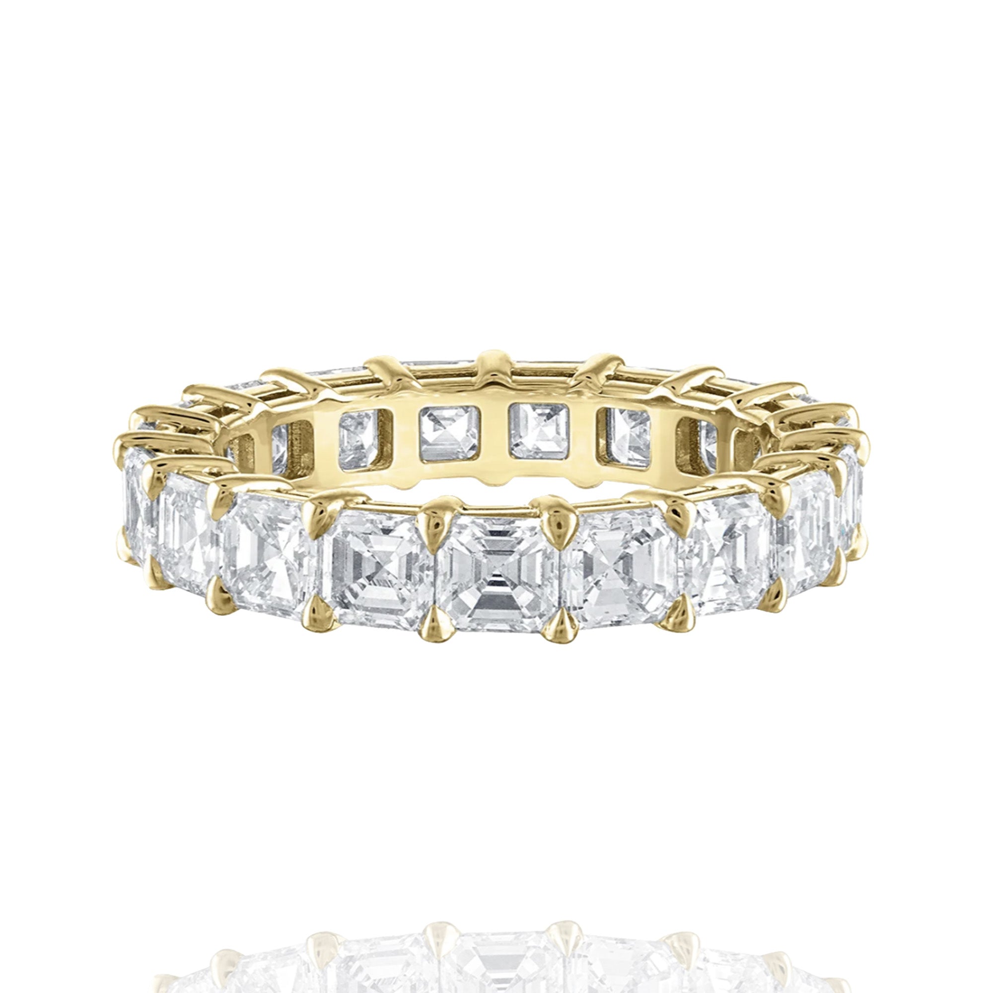classic asher lab grown solitaire eternity band