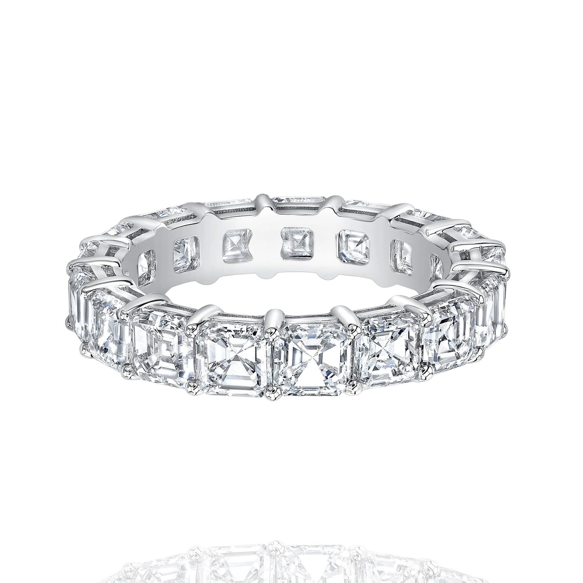 classic asher lab grown solitaire eternity band