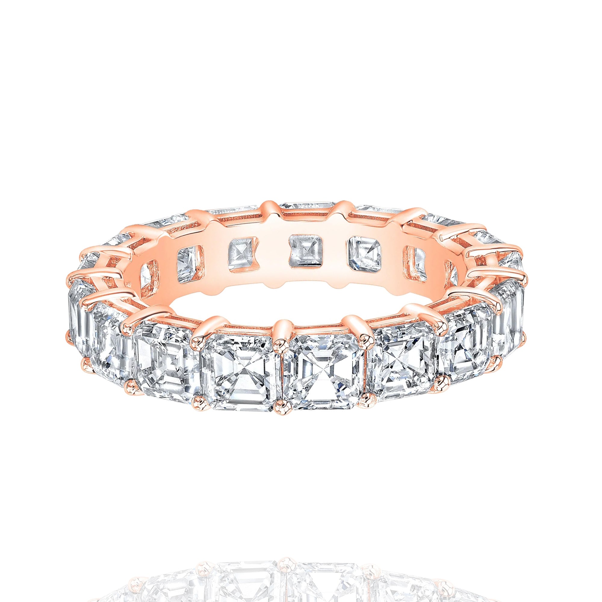 classic asher lab grown solitaire eternity band
