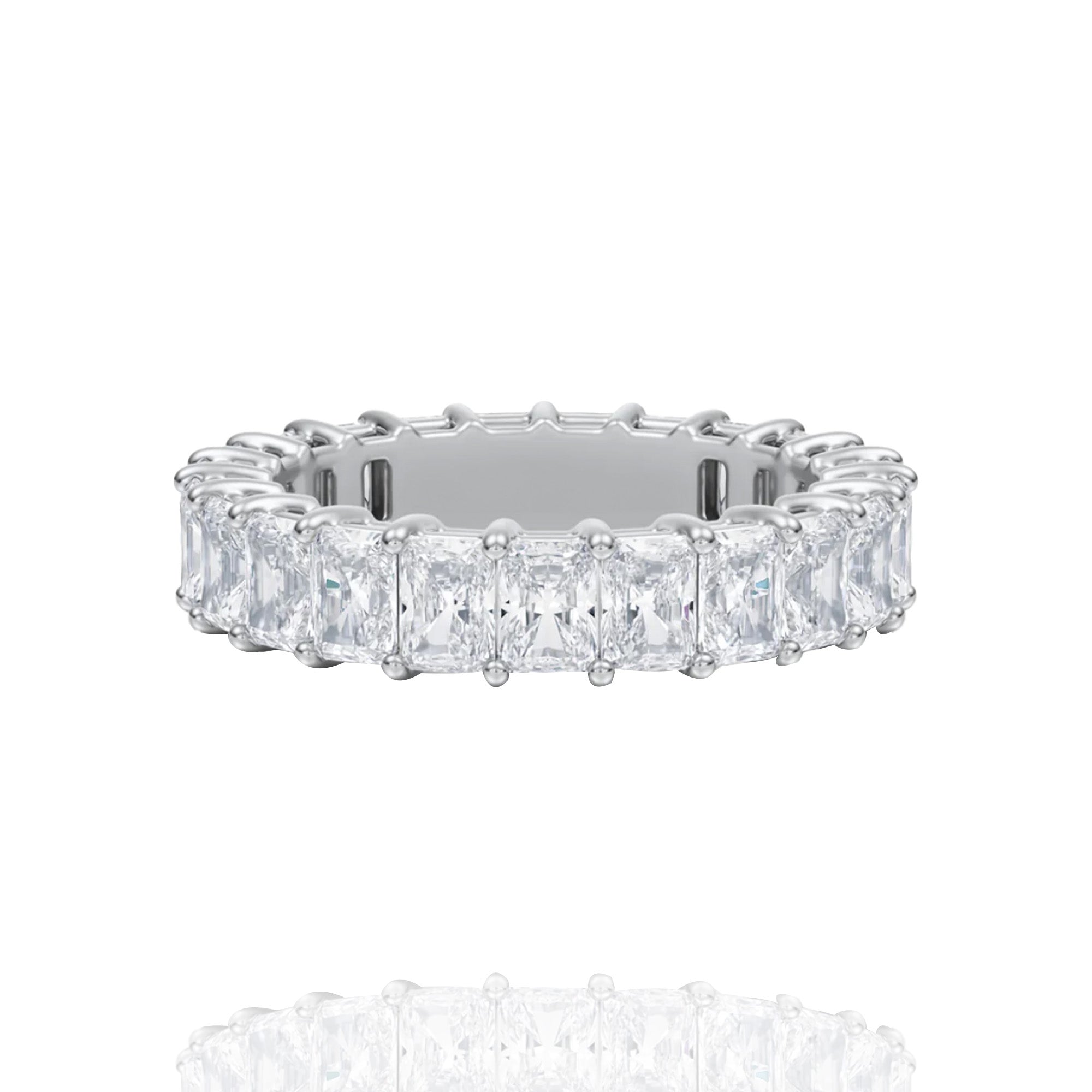 classic radiant lab grown solitaire eternity band