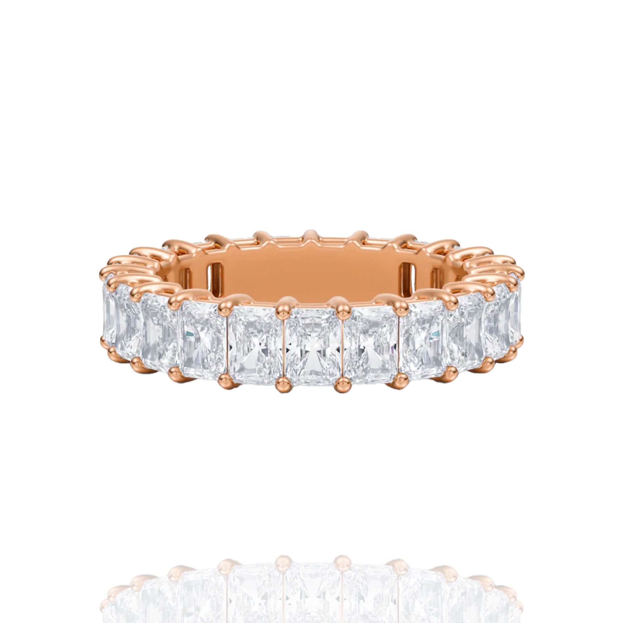 classic radiant lab grown solitaire eternity band