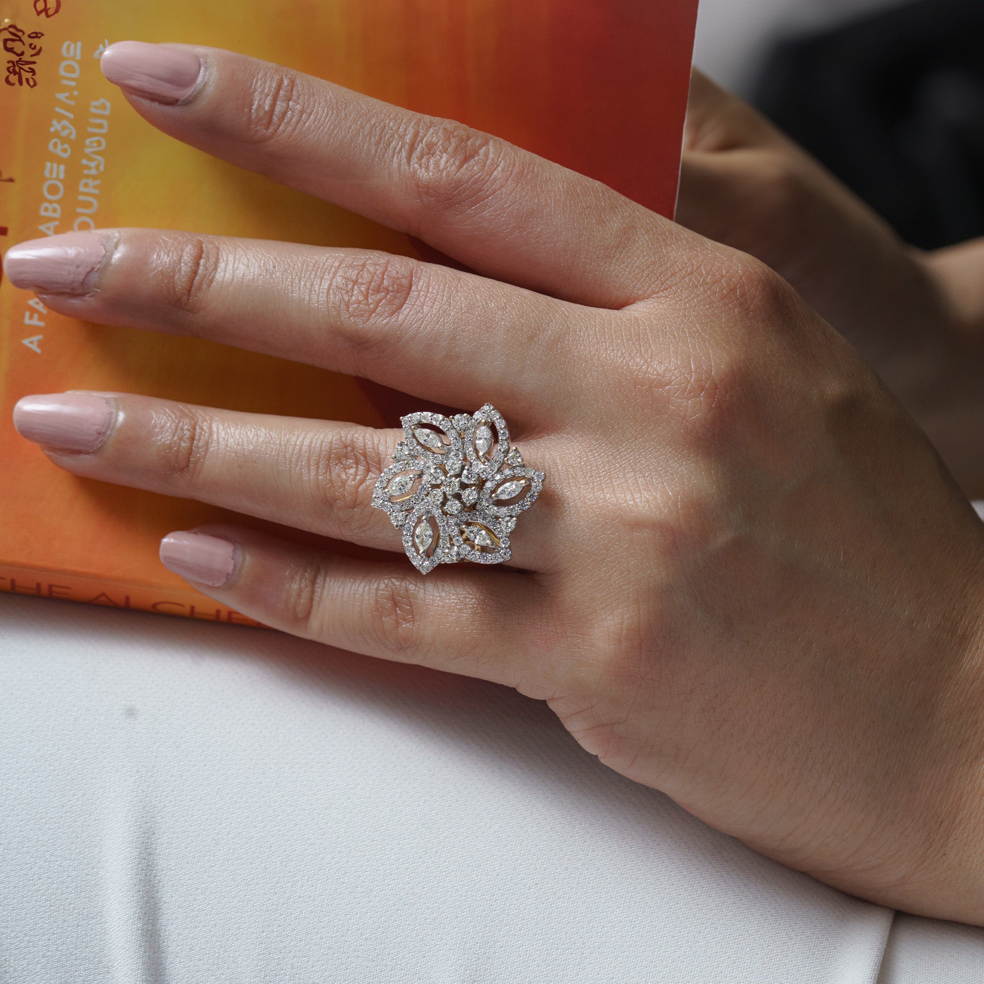 Alosia Floral Lab Diamond Ring