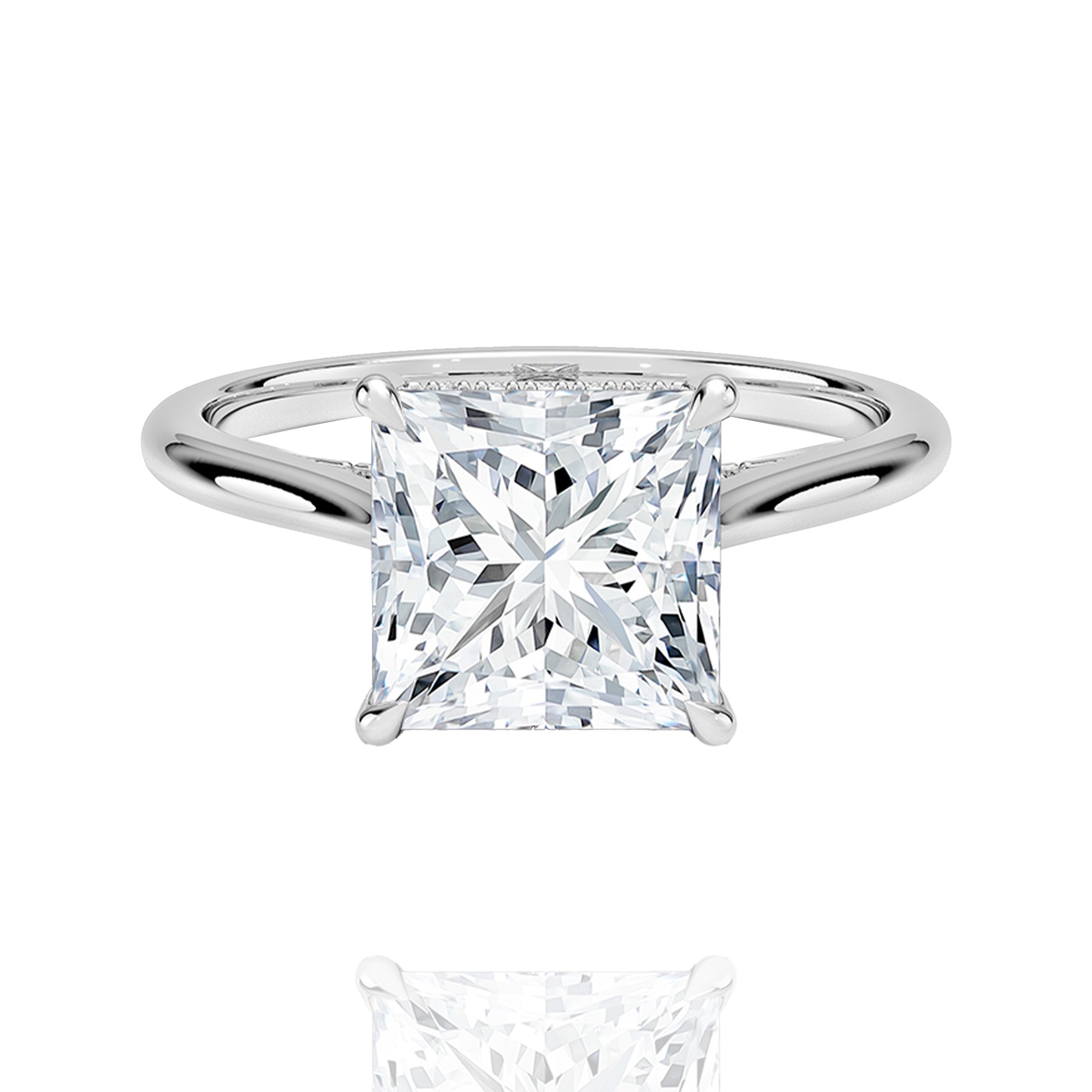 classic princess lab grown solitaire ring