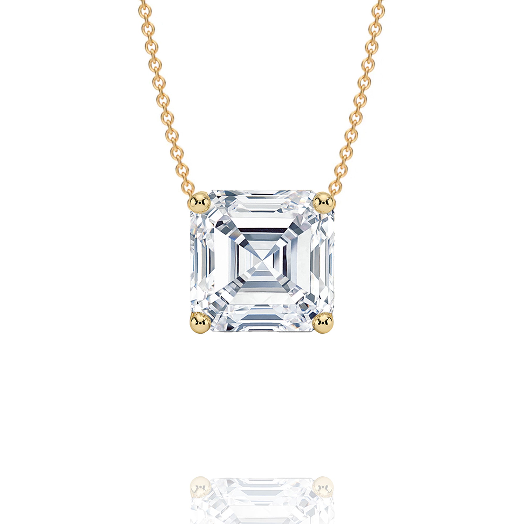 classic princess lab grown solitaire pendant