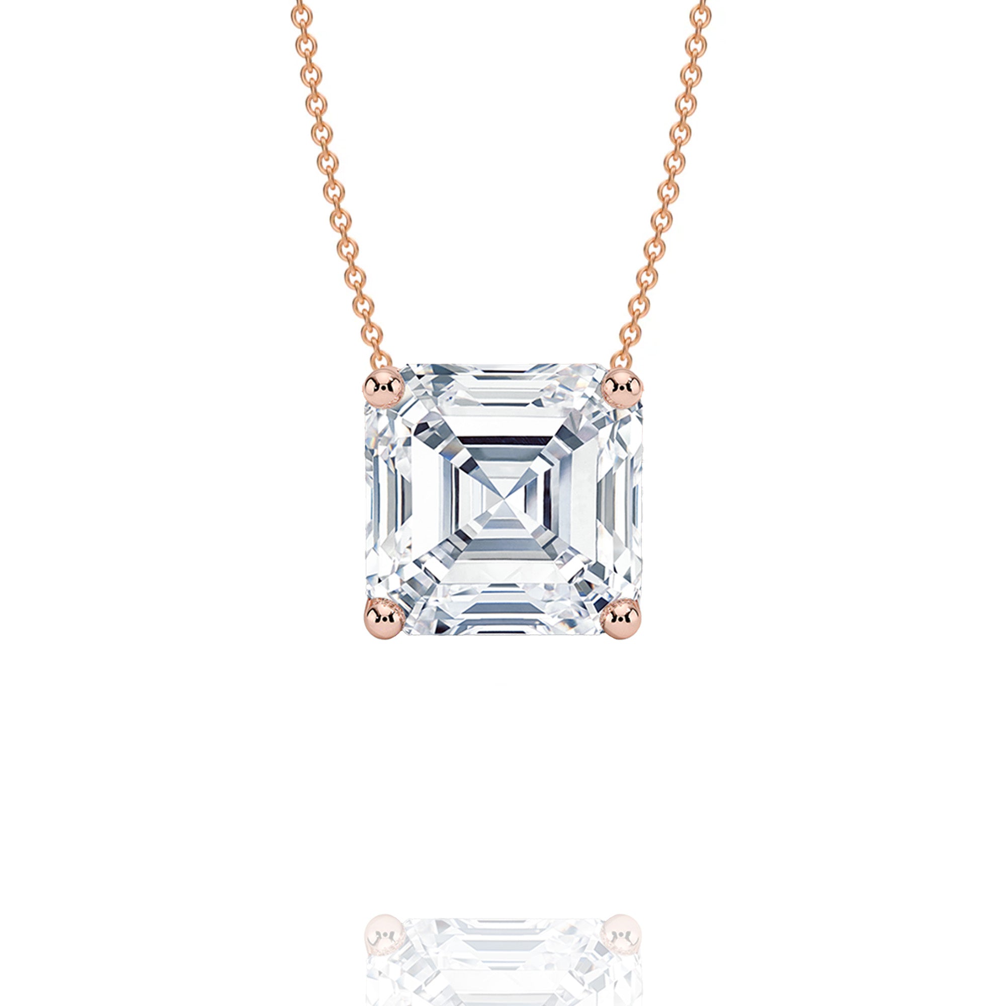 classic asher lab grown solitaire pendant