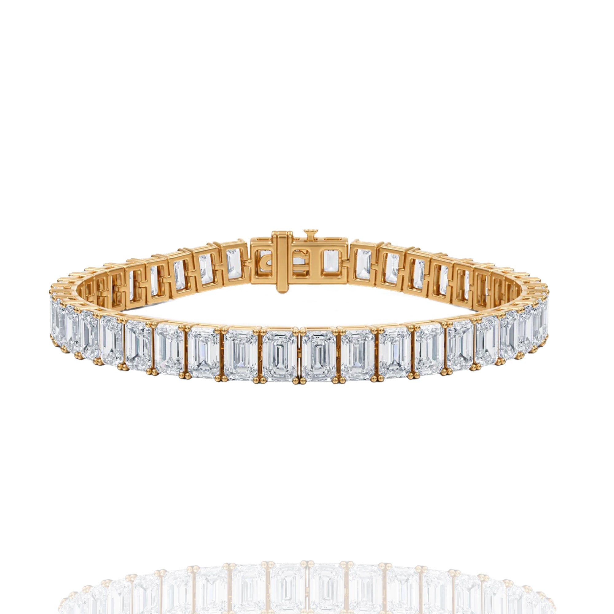 0.30 pointer classic emerald  lab grown solitaire tennis bracelet