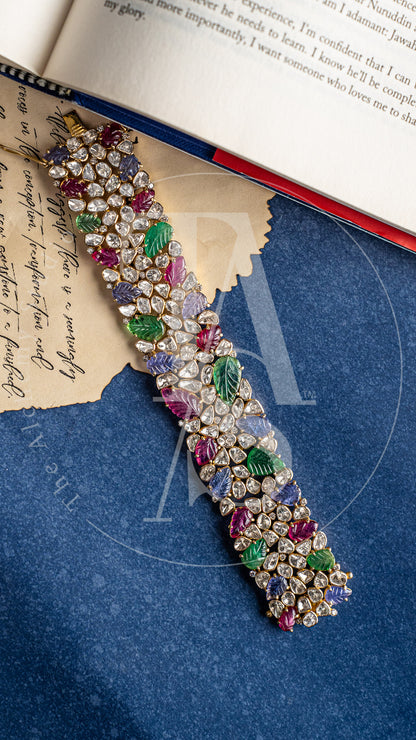Abelia Colourful Uncut Diamond Bracelet