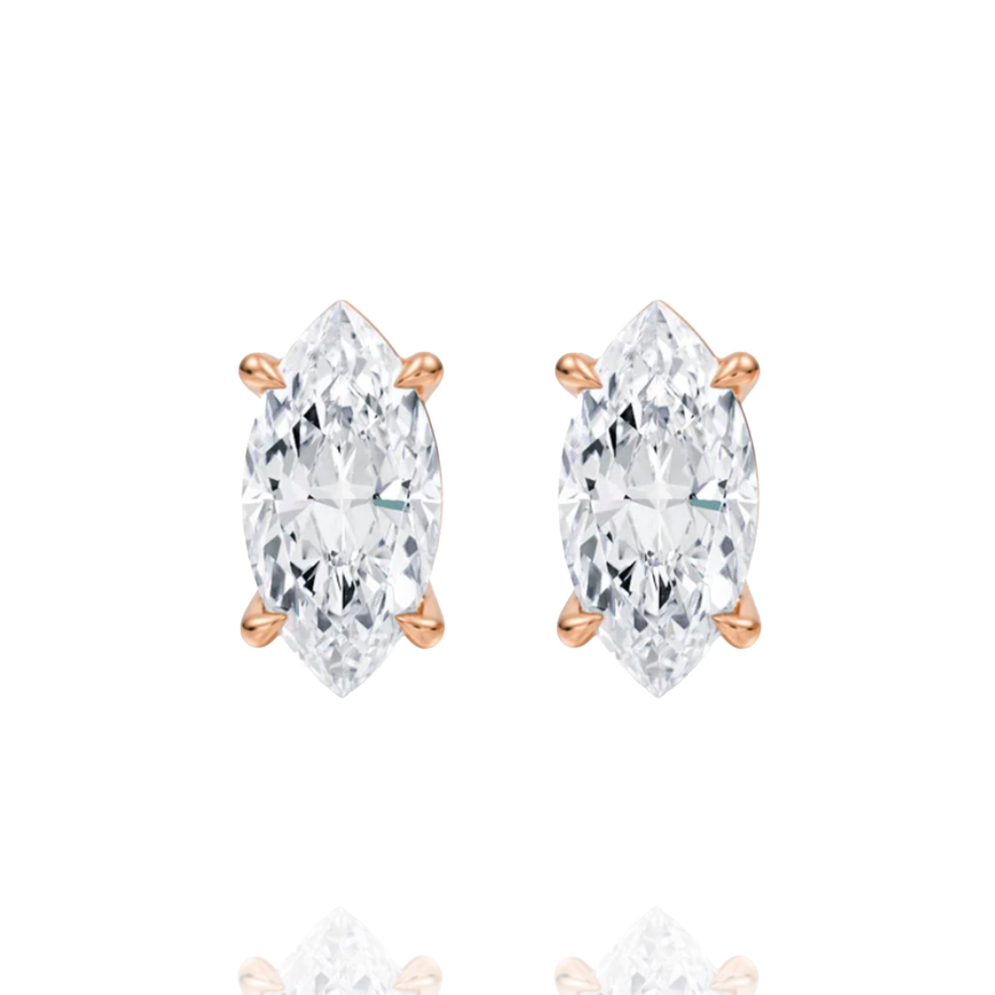 Classic Marquiese Lab Grown Solitaire Earrings