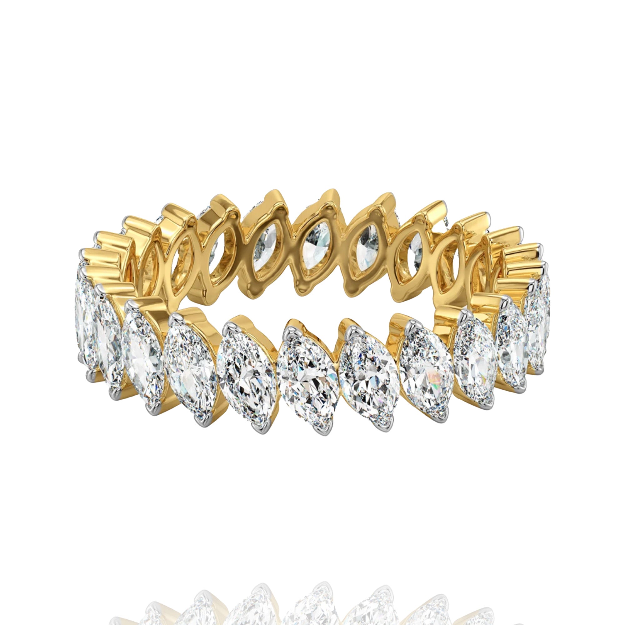 classic marquise lab grown eternity band