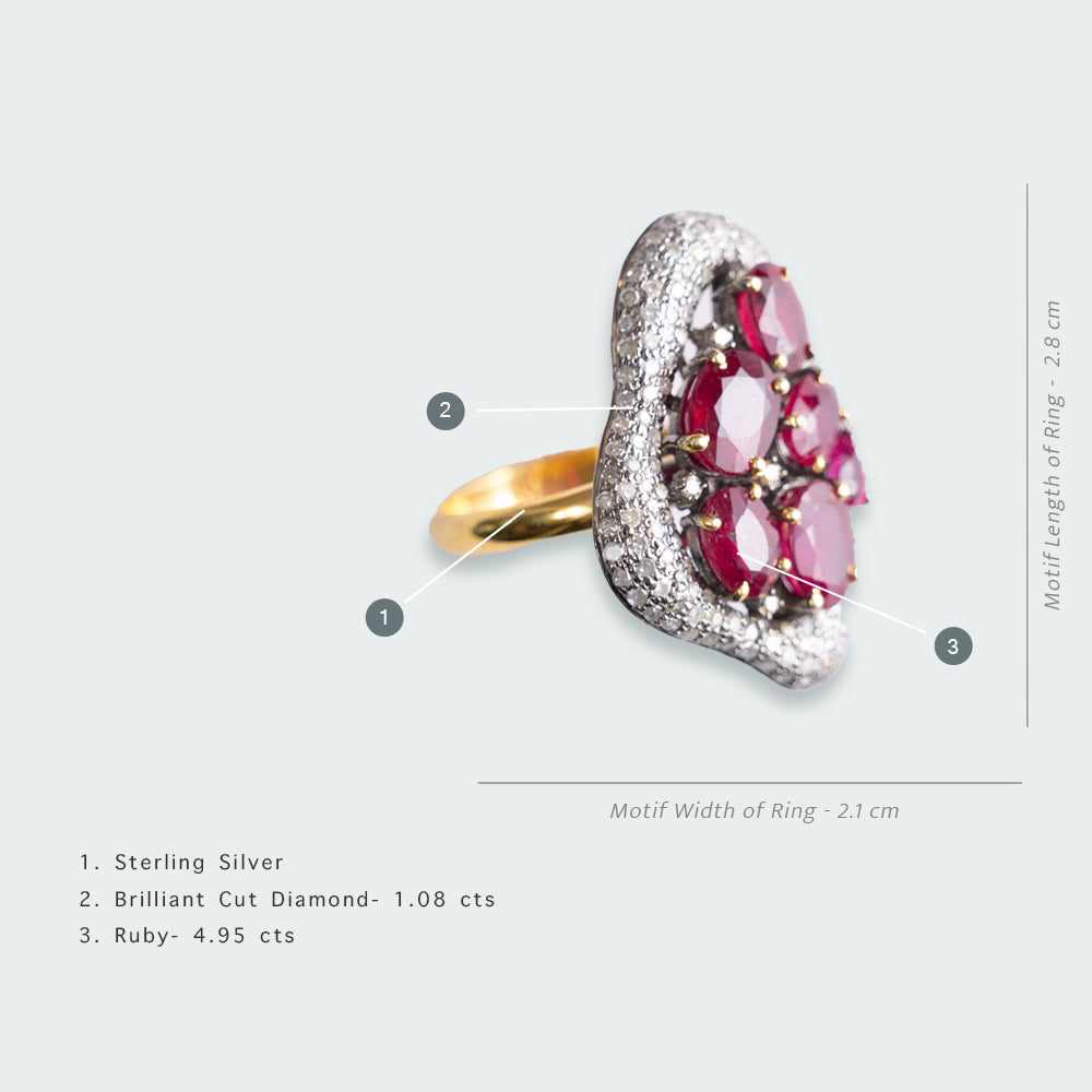 Rufina Ruby and Diamond Ring