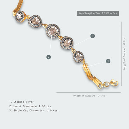 Everett Uncut Diamond Bracelet
