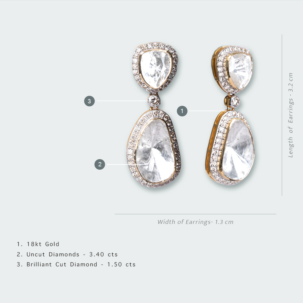 Starlight Polki Diamond Earrings