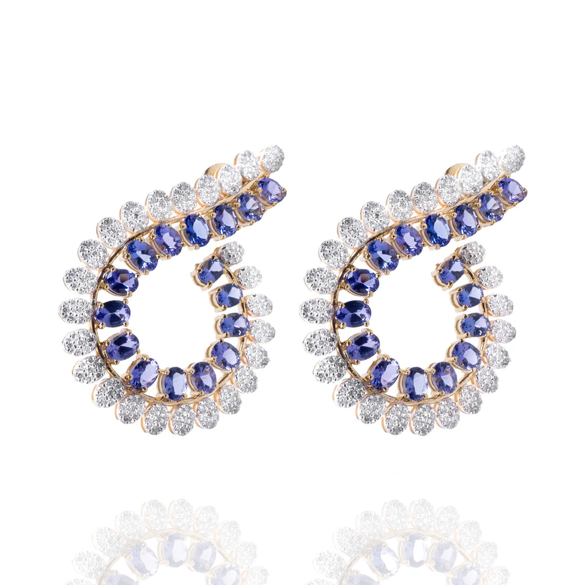 Zemira diamond tanzanite Earrings
