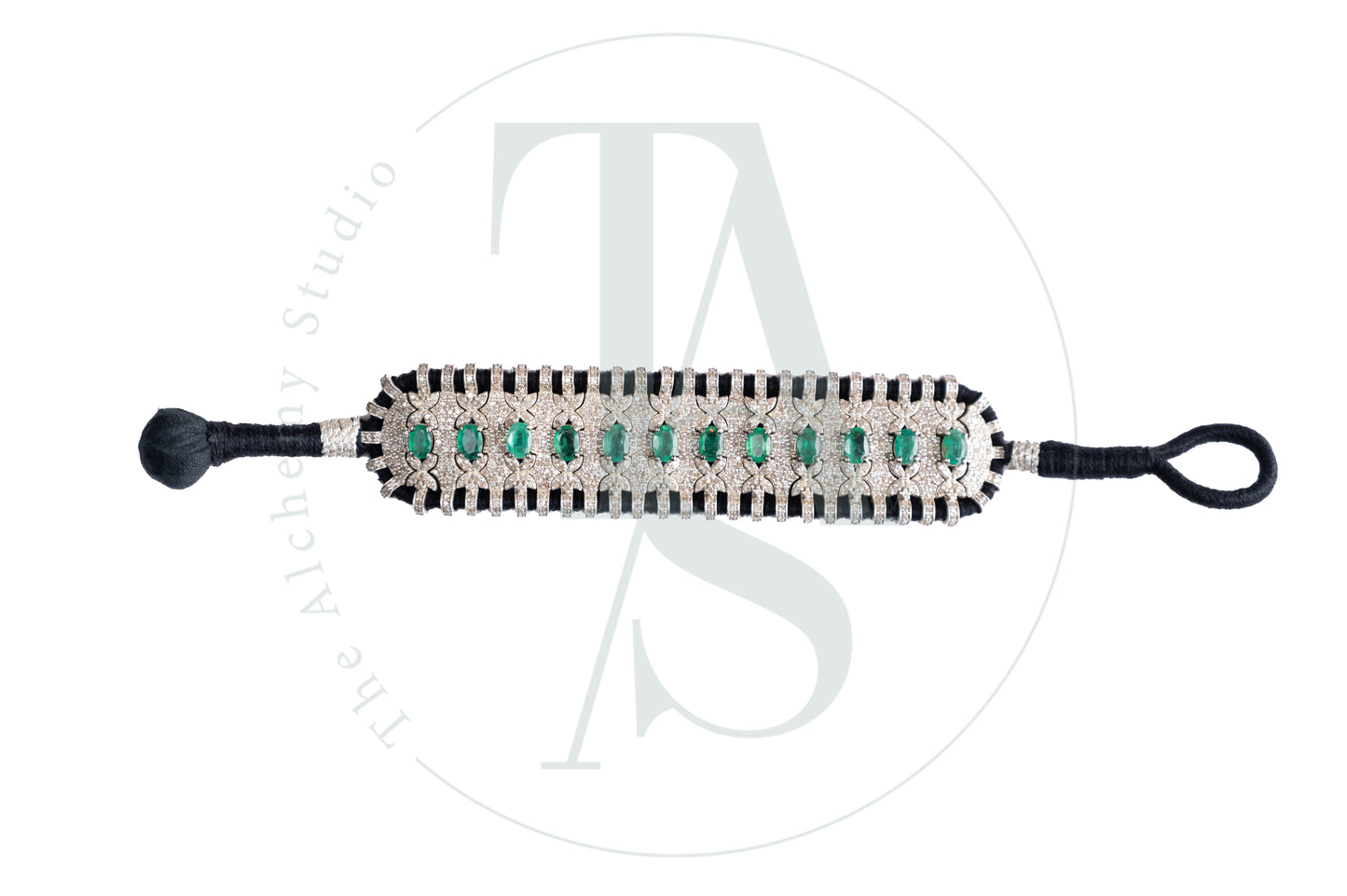 Clarice Emerald and Diamond Bracelet