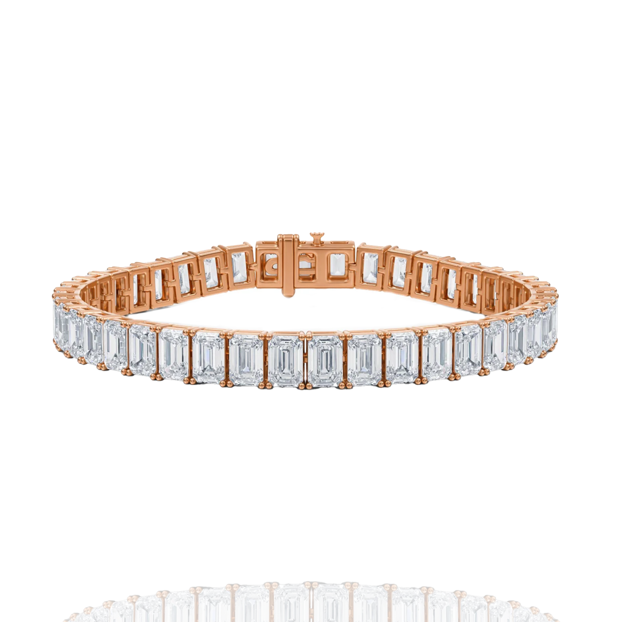 0.30 pointer classic emerald  lab grown solitaire tennis bracelet