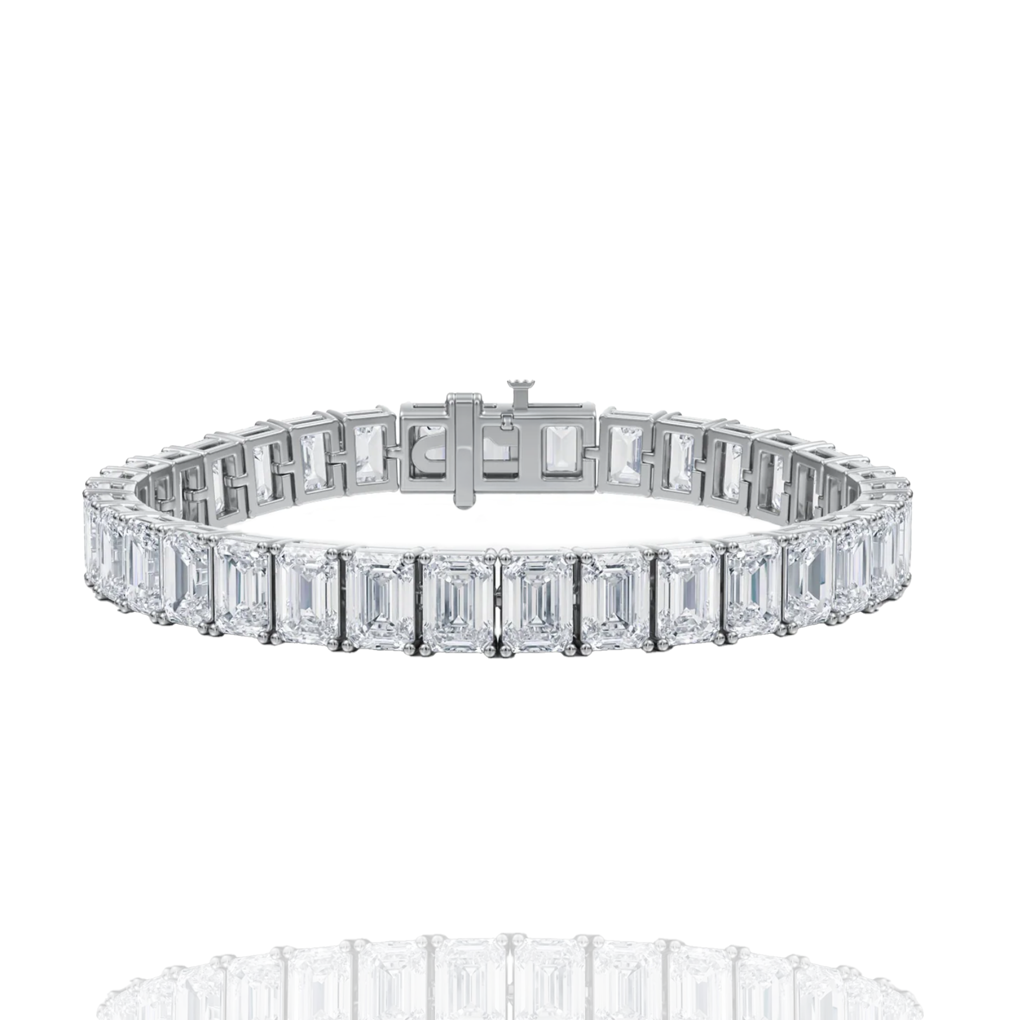 0.50 pointer classic emerald  lab grown solitaire tennis bracelet