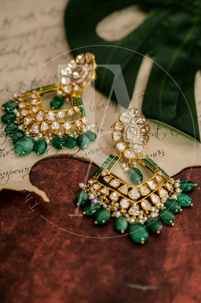 Mahika Polki and Emerald Chaand Balis