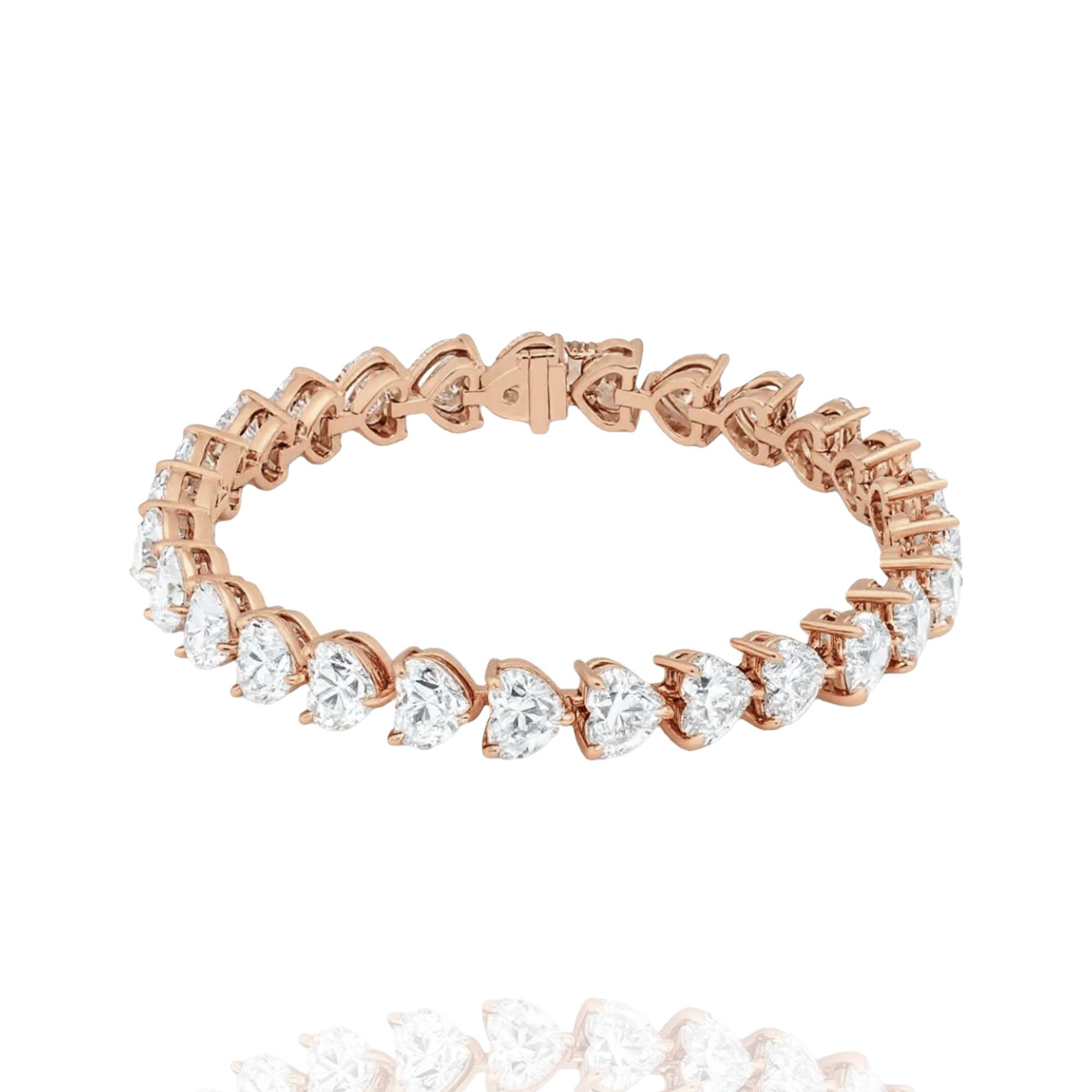 0.25 pointer classic Heart lab grown solitaire tennis bracelet