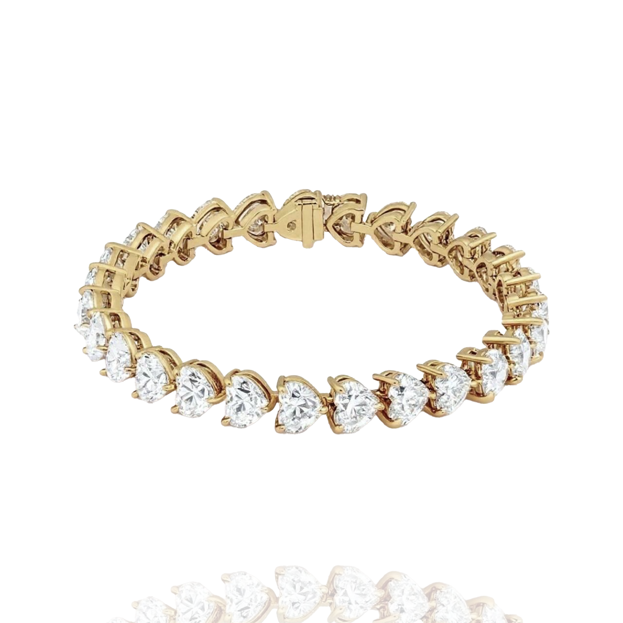0.25 pointer classic Heart lab grown solitaire tennis bracelet