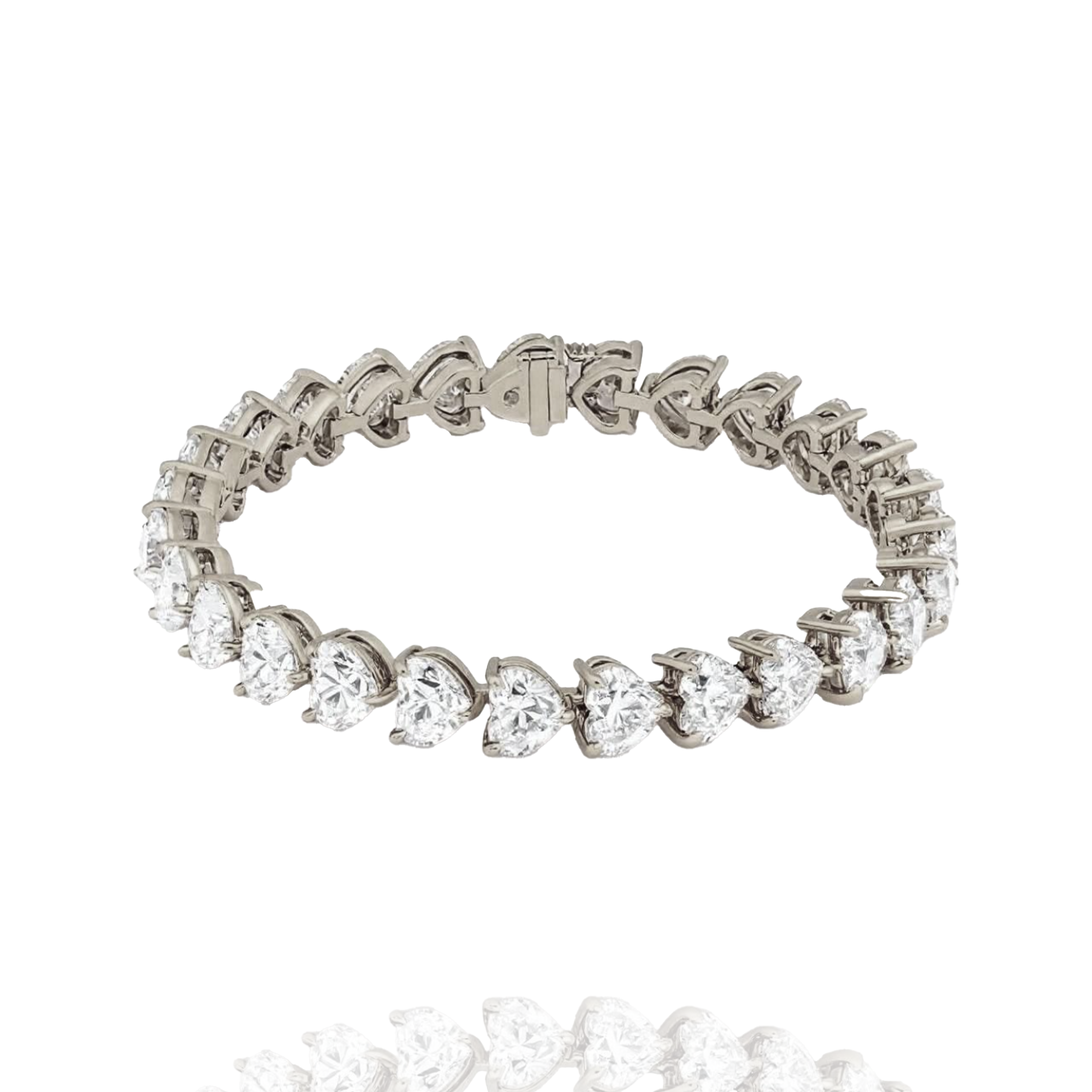 0.25 pointer classic Heart lab grown solitaire tennis bracelet