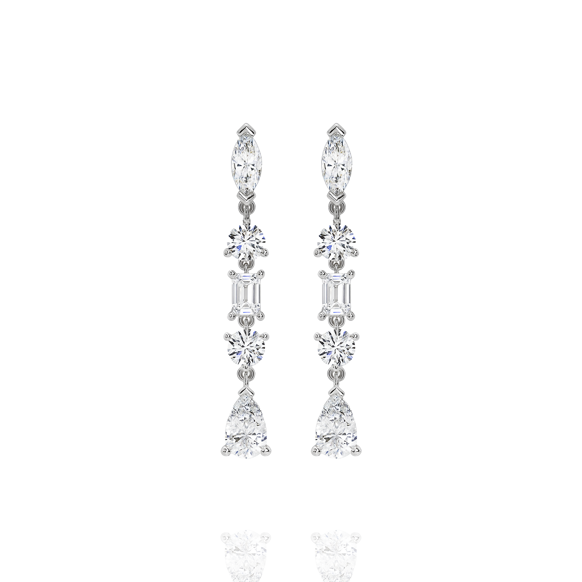 Lab-Grown Solitaire Étoile Earrings