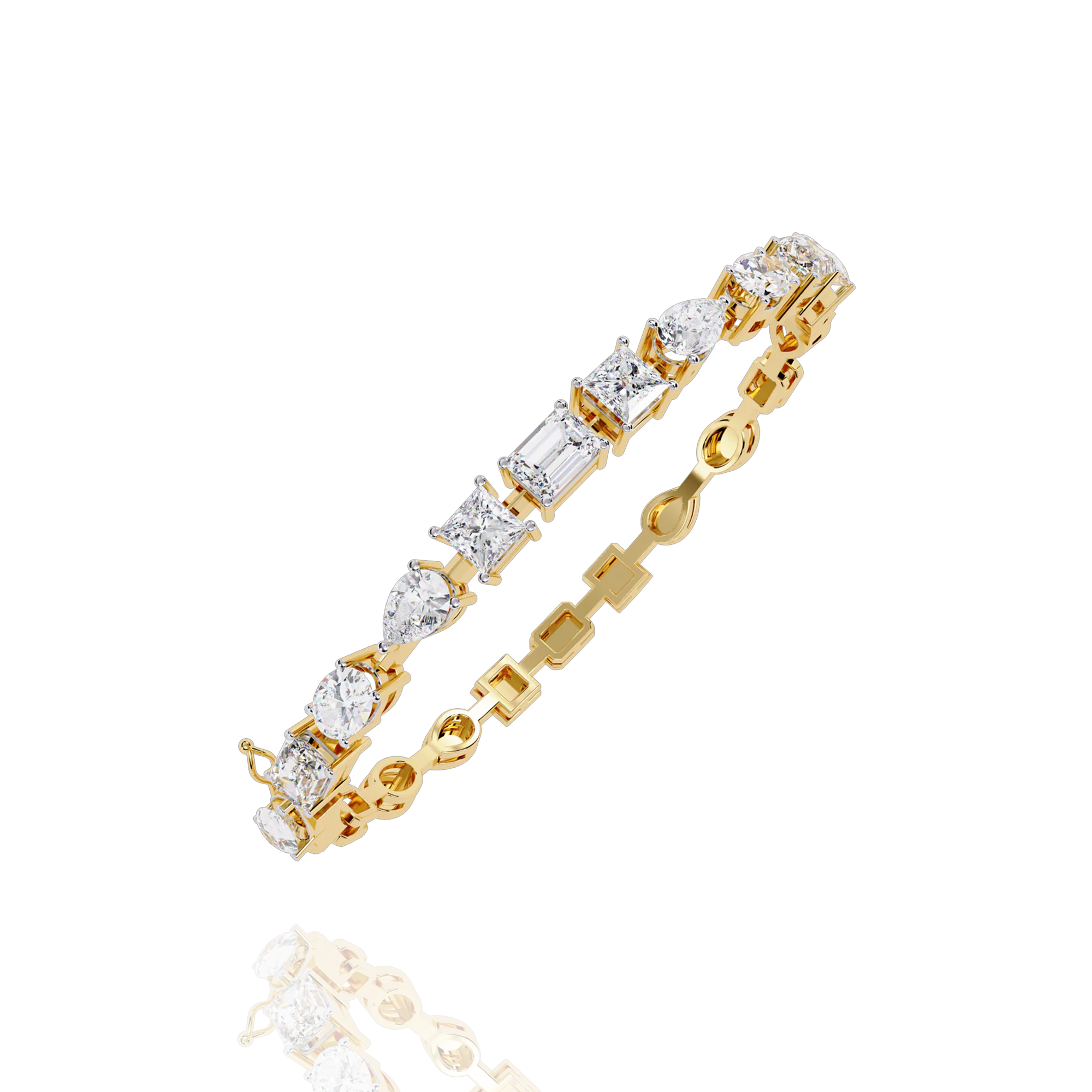 1 carat Lab-Grown Solitaire half tennis Bracelet