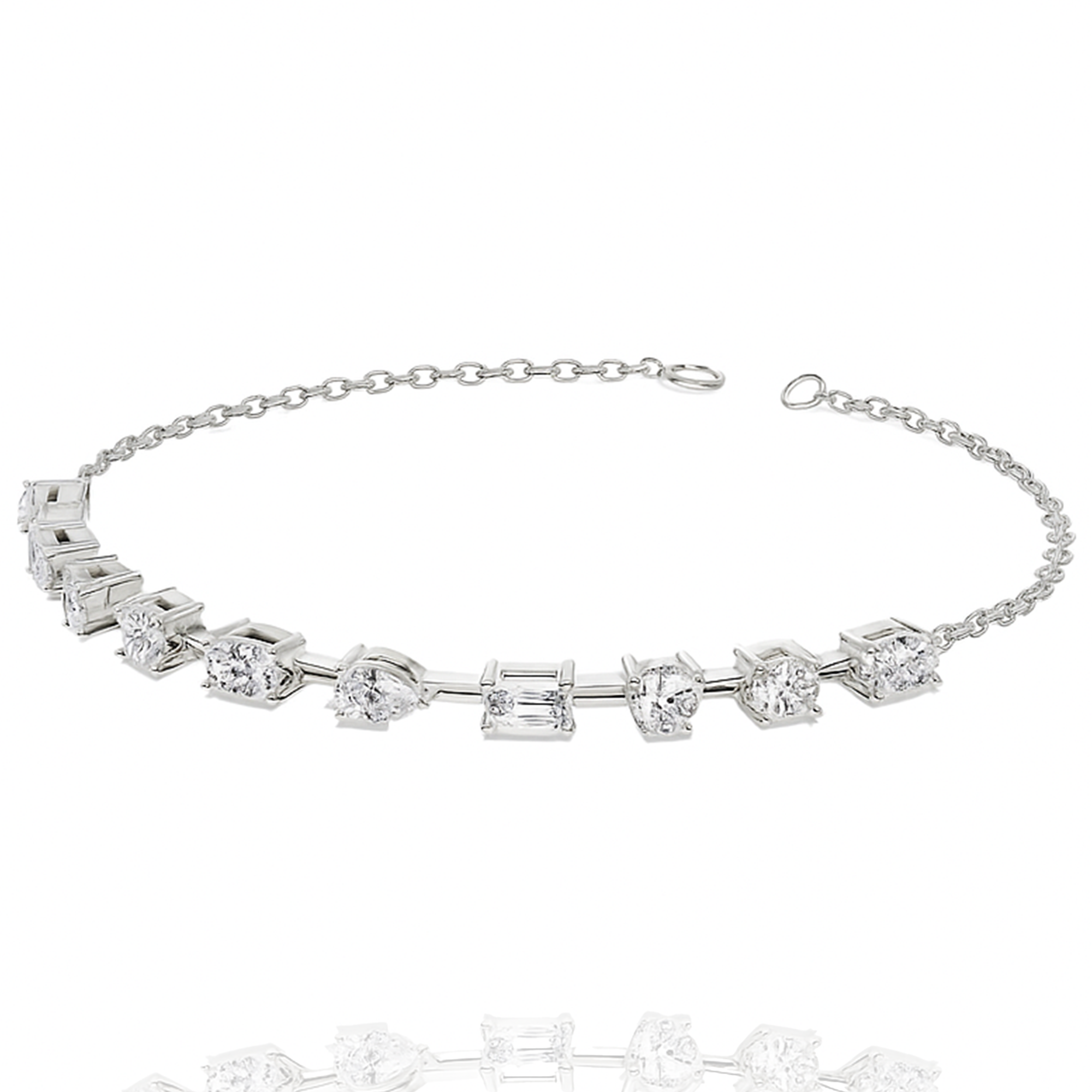 Lab-Grown Solitaire Elara Tennis Bracelet