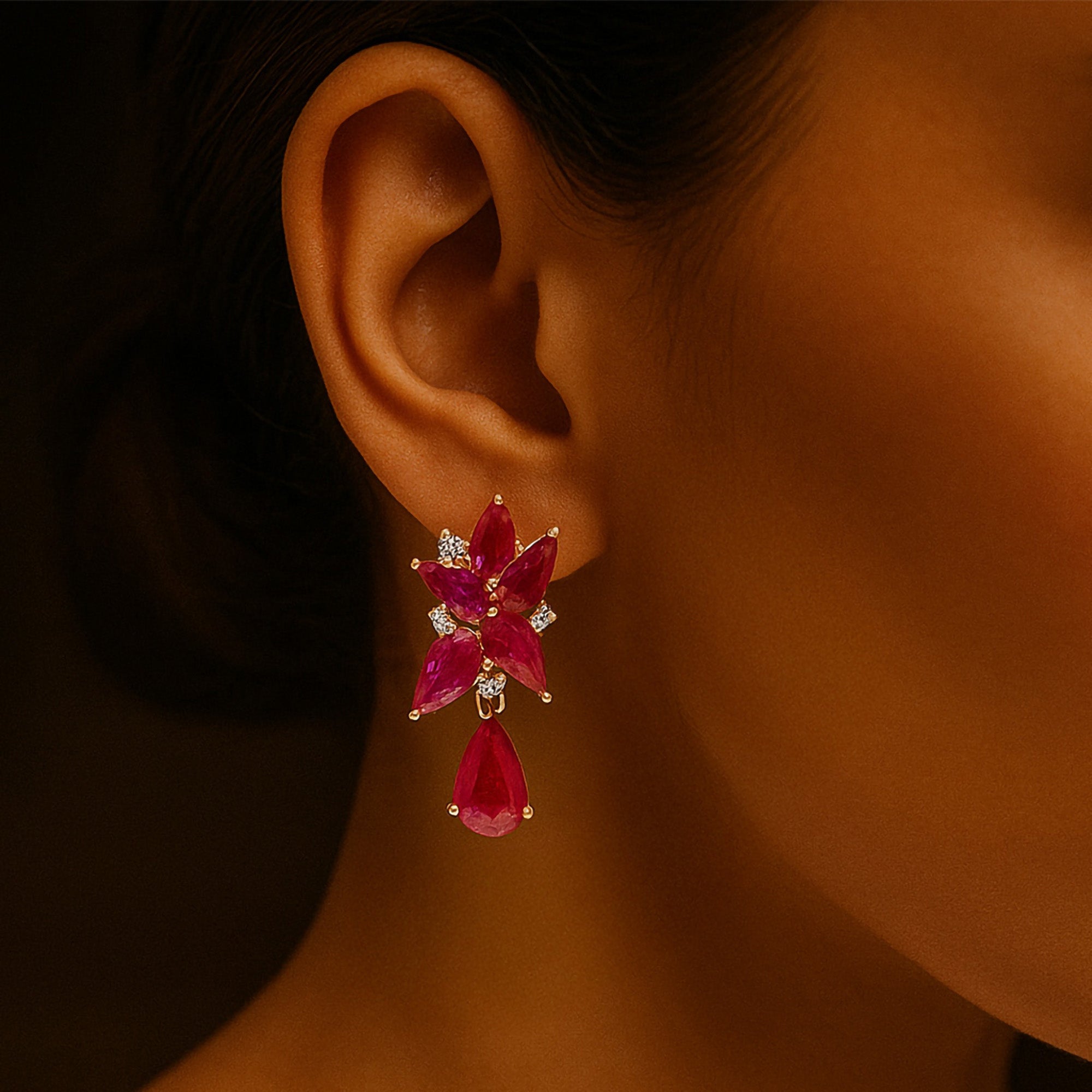 Alessia Ruby Diamond Earrings