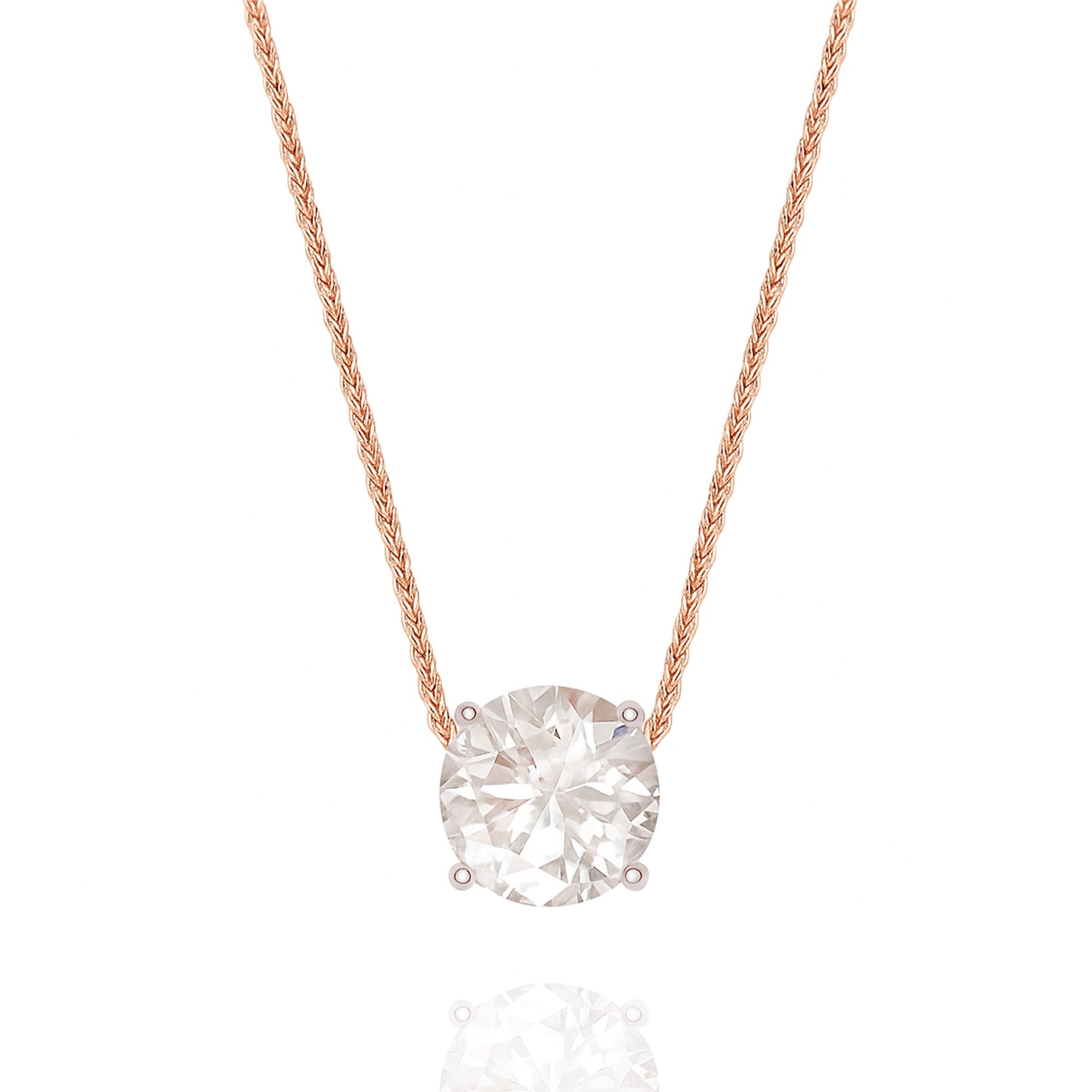 Sandra Classic Round Lab Diamond Pendant