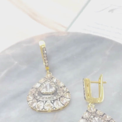 Felicity Trillion Uncut Diamond Earrings