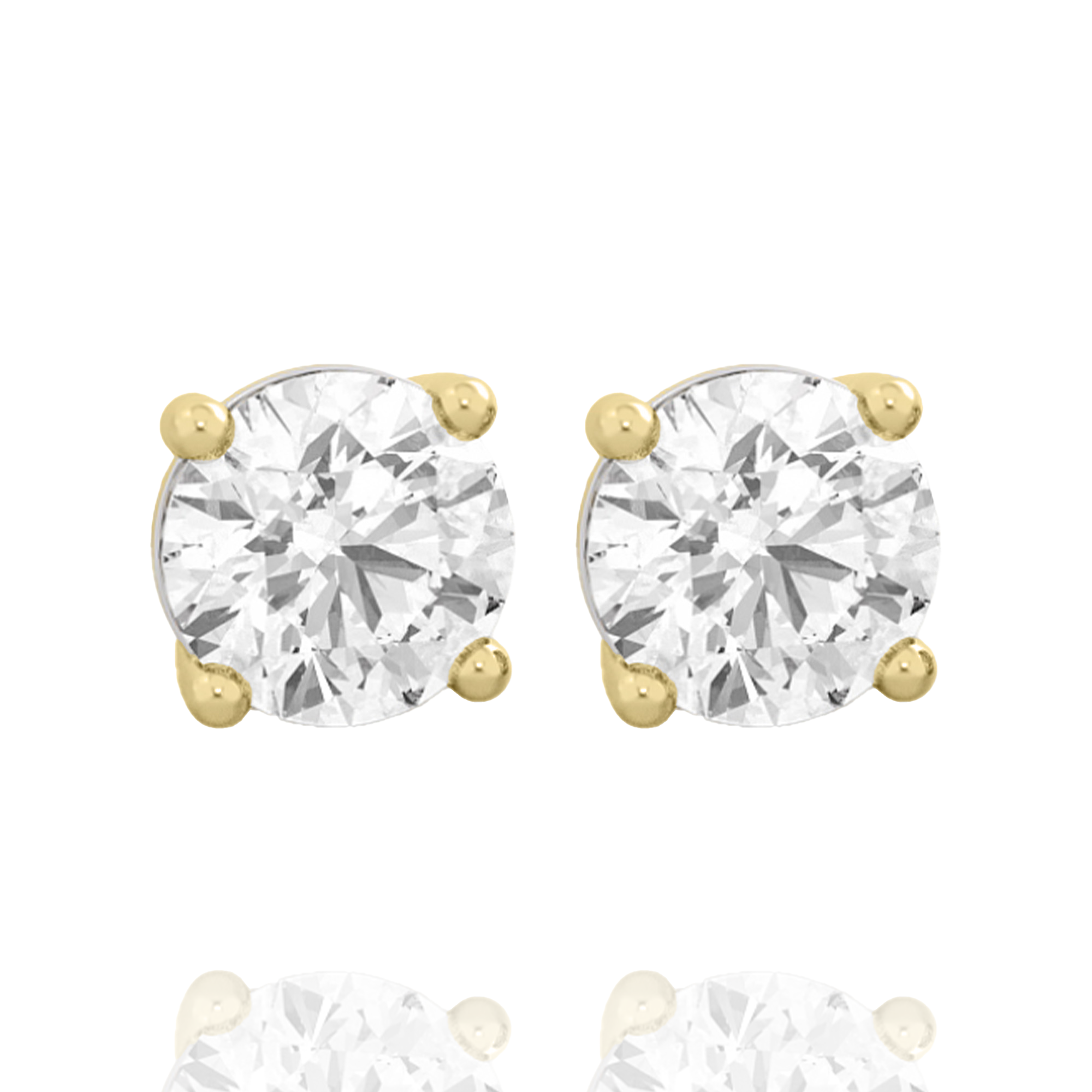 Classic Round Lab Grown Solitaire Earrings