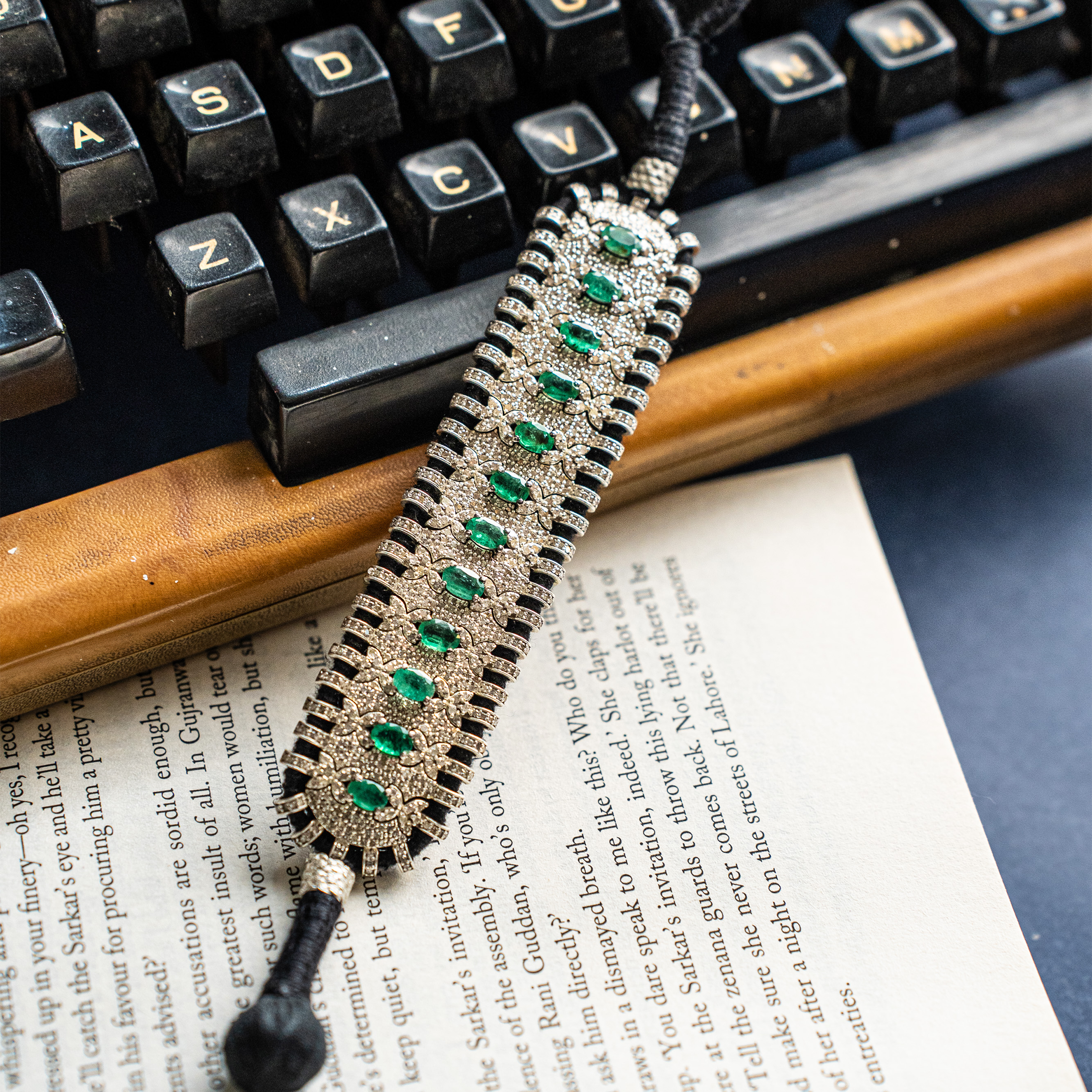 Clarice Diamond Emerald Bracelet