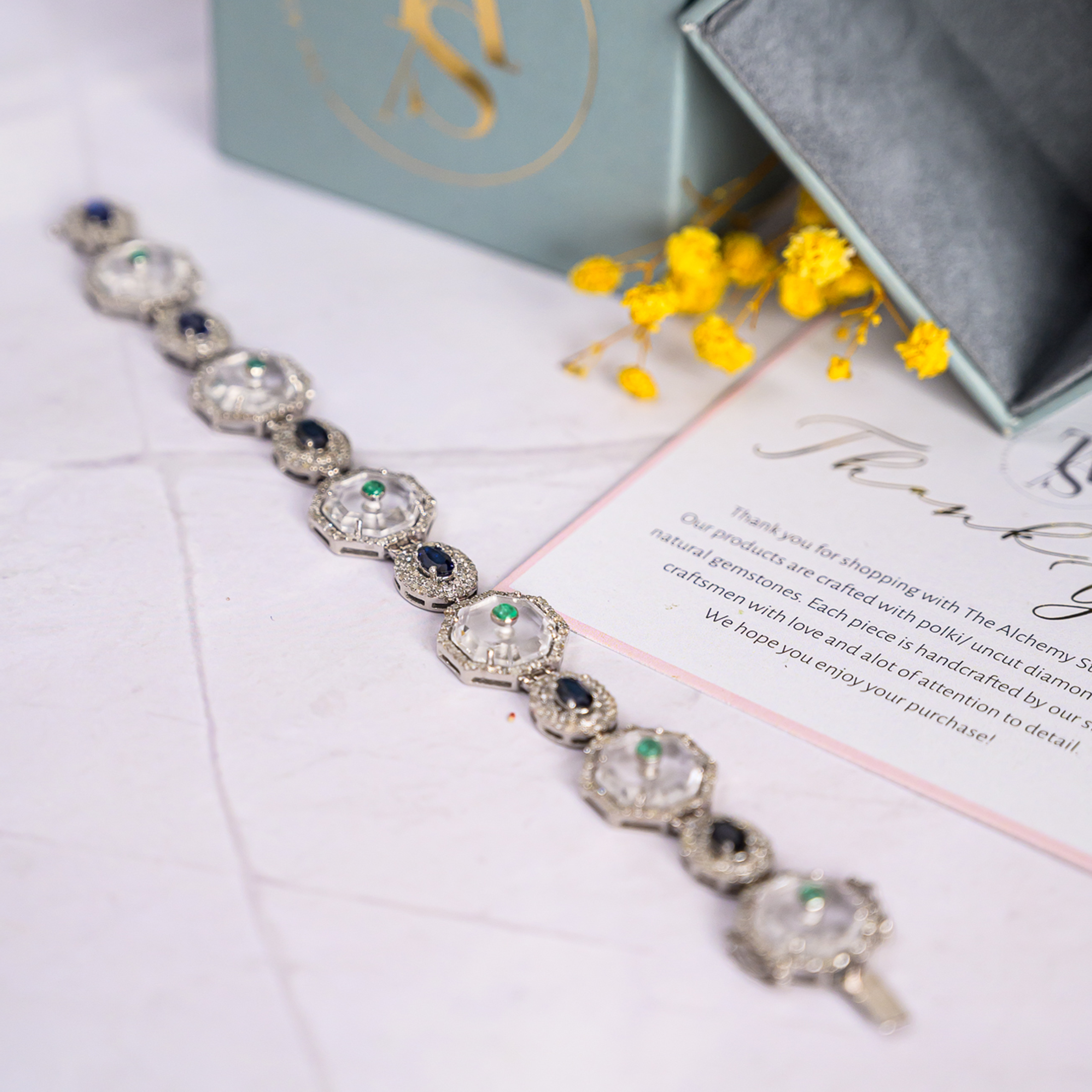 Liea Diamond Emerald Sapphire crystal Bracelet
