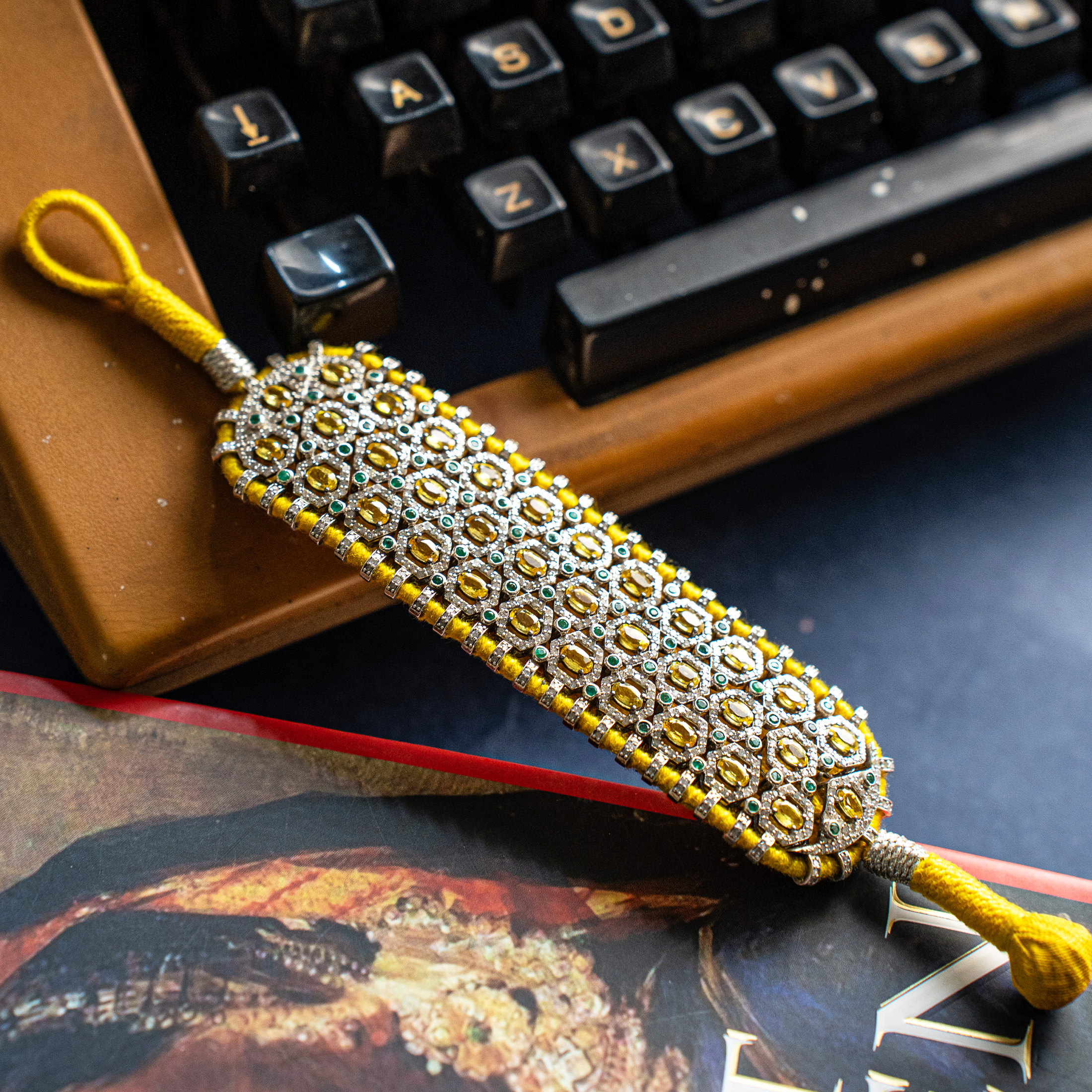 Jalen Diamond Emerald Yellow Sapphire Bracelet