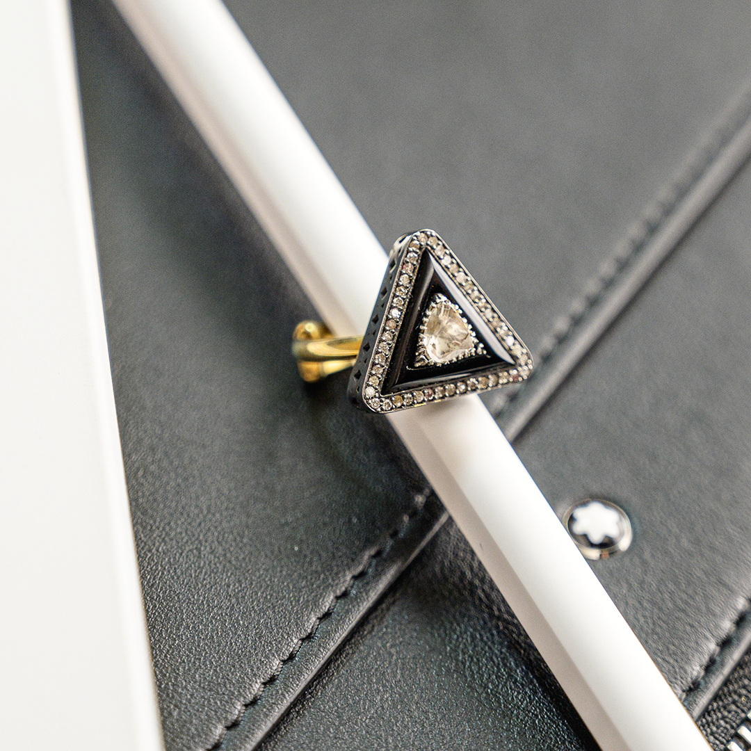 Allete Polki Black Onyx Ring