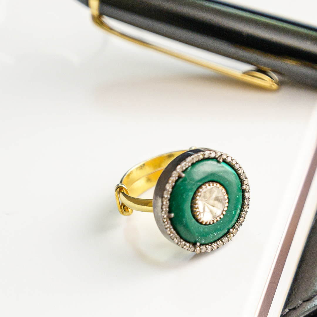 Elroy Polki Malachite Ring
