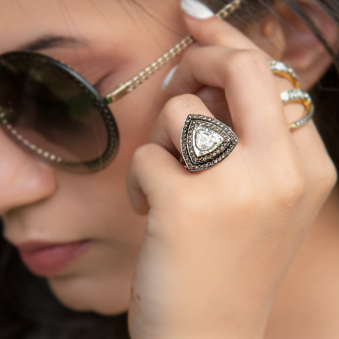 Contessa Trillion Polki Ring