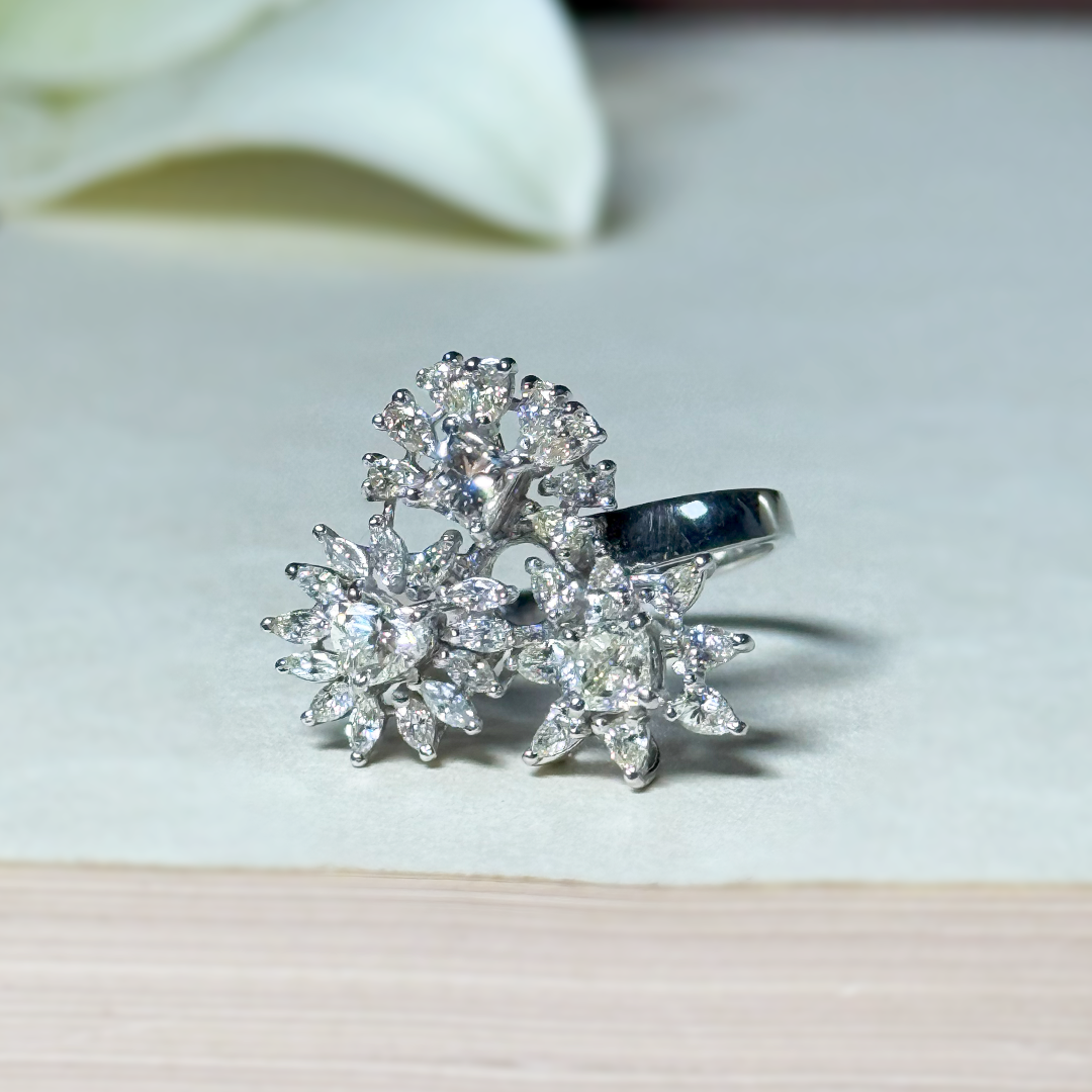 Fancy Cluster Diamond Ring