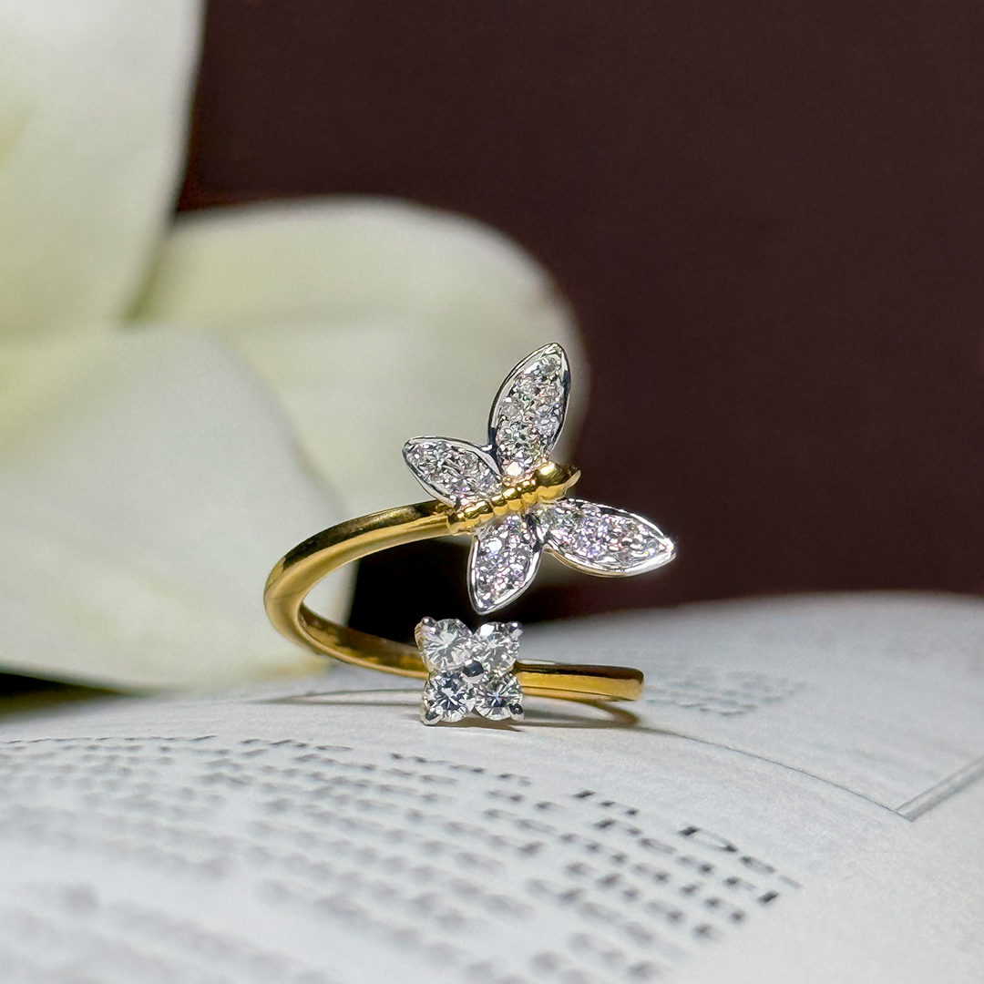 Mini Butterfly Diamond Ring